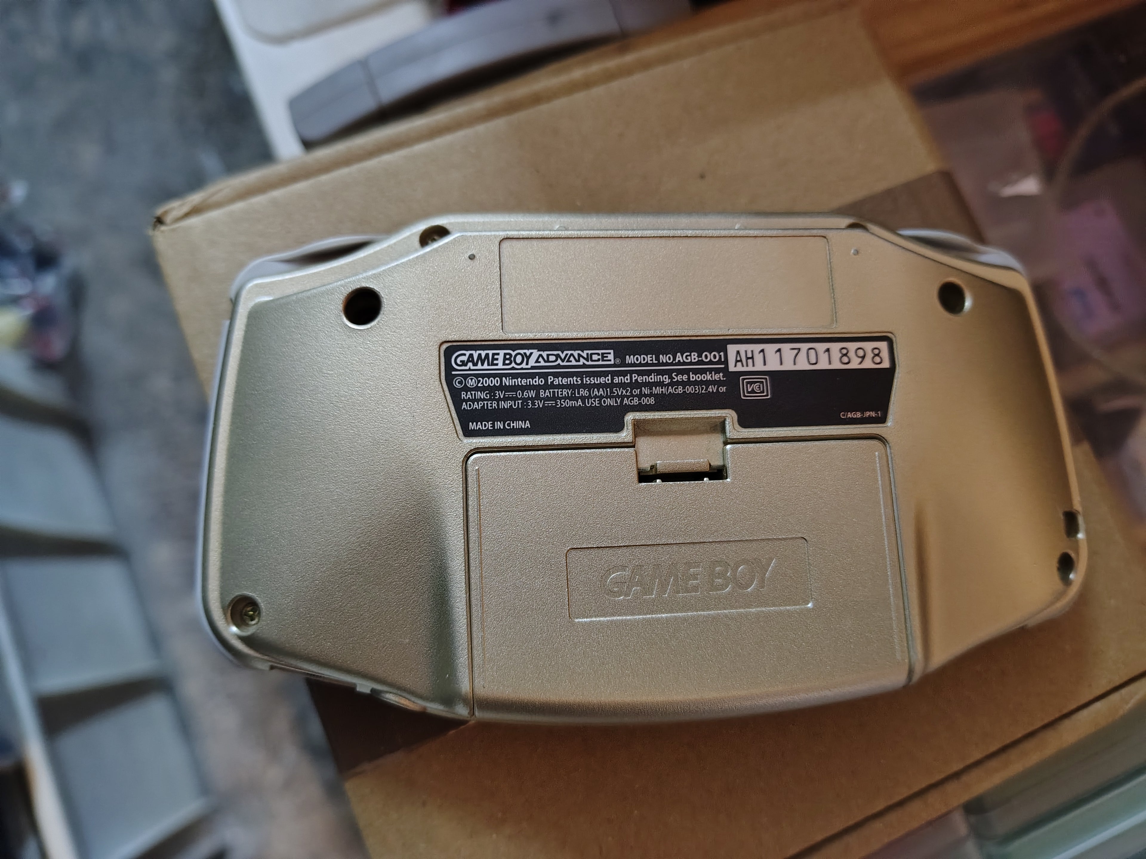 GAME BOY ADVANCE ORO BOXATO