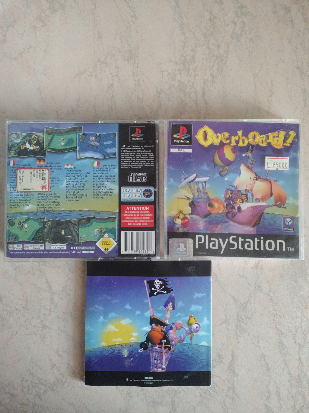 Overboard! PS1 Playstation Game WORKING PAL ITA Multilingua