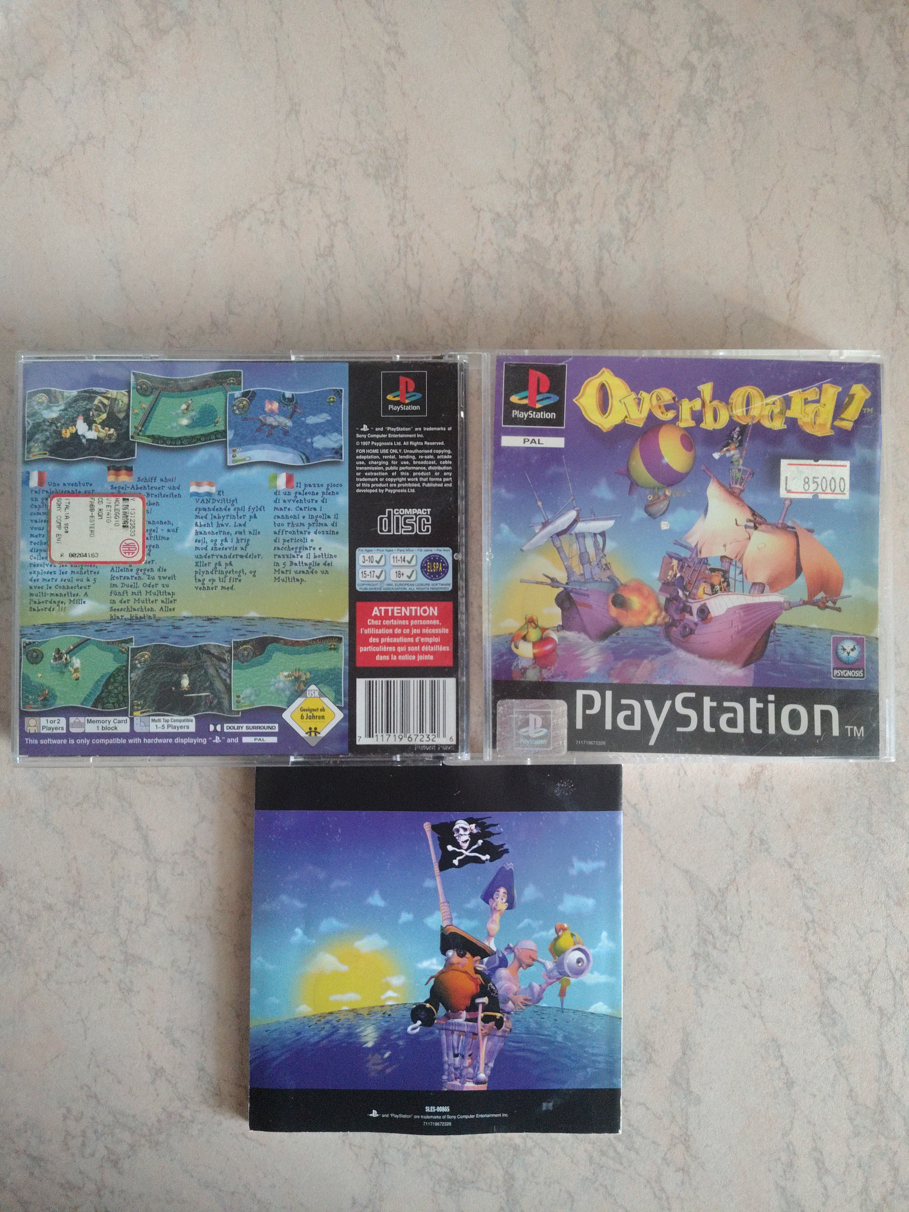 Overboard! PS1 Playstation Game WORKING PAL ITA Multilingua