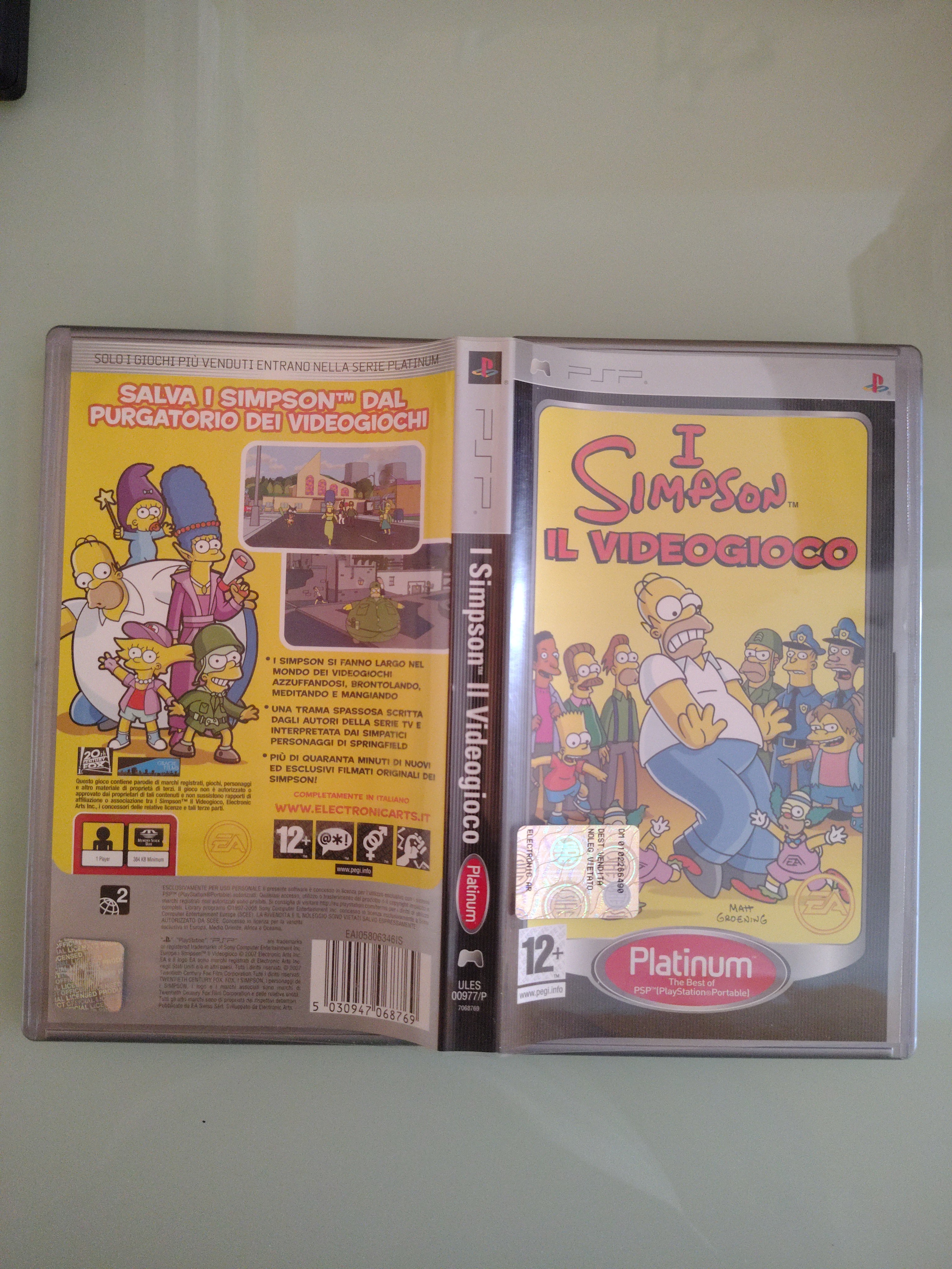 I SIMPSON IL VIDEOGIOCO GIOCO USATO OTTIMO SONY PSP EDIZIONE ITALIANA