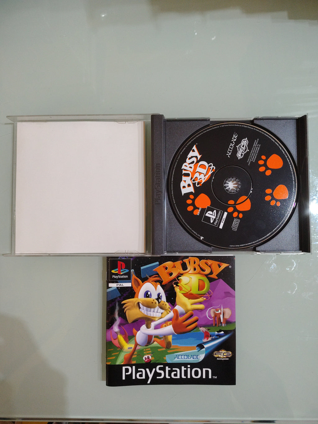 Bubsy 3D PlayStation PS1 1997 PAL raro