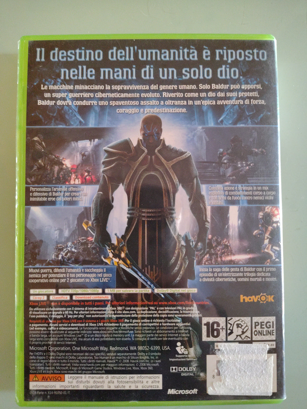 Too human PAL ita