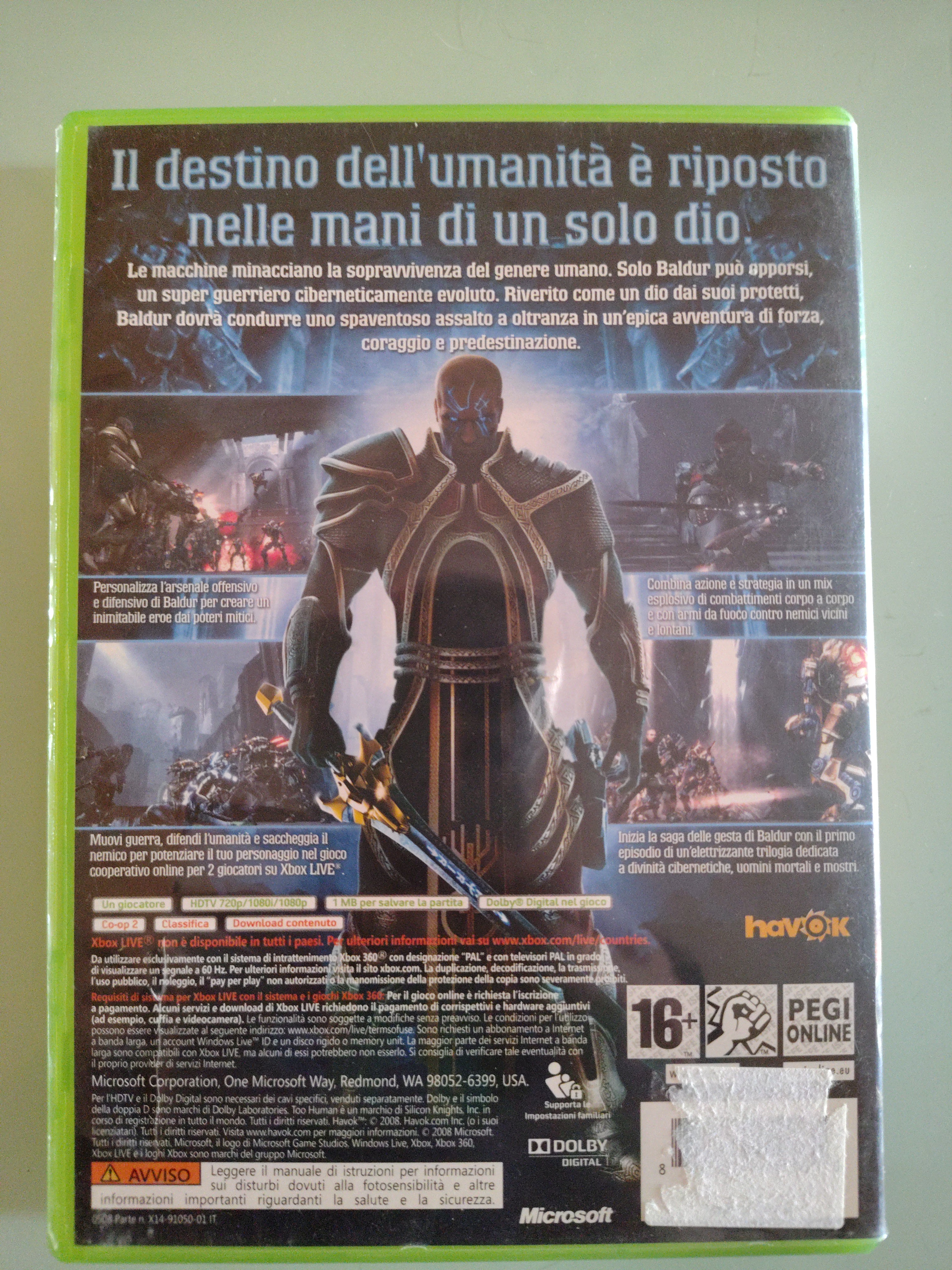 Too human PAL ita
