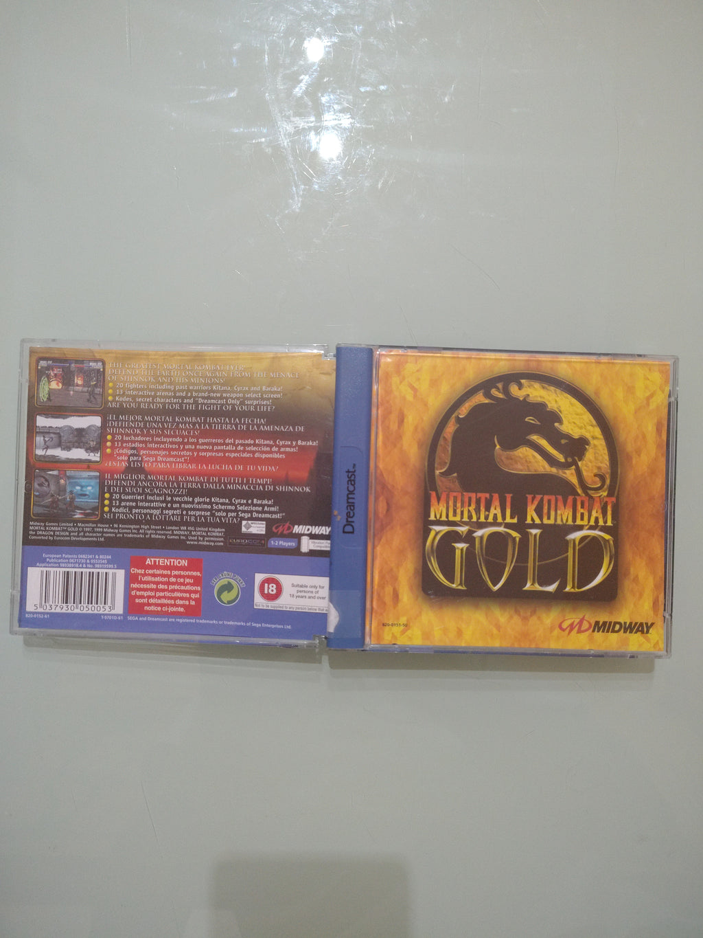 MORTAL KOMBAT GOLD SEGA DREAMCAST PAL