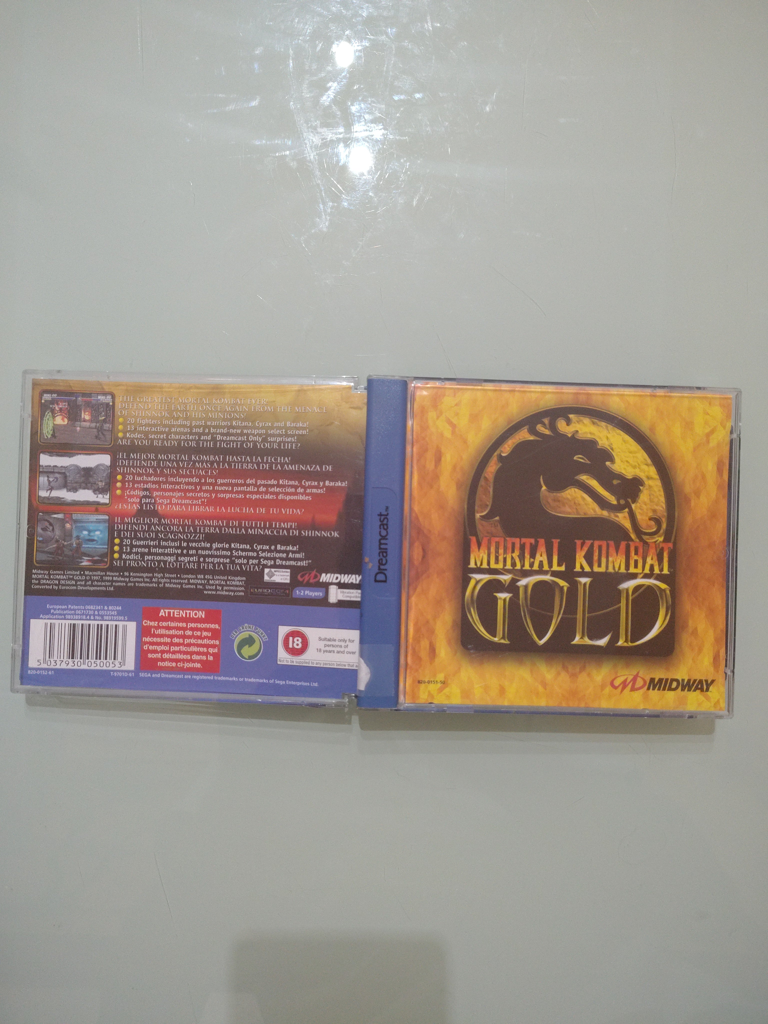 MORTAL KOMBAT GOLD SEGA DREAMCAST PAL