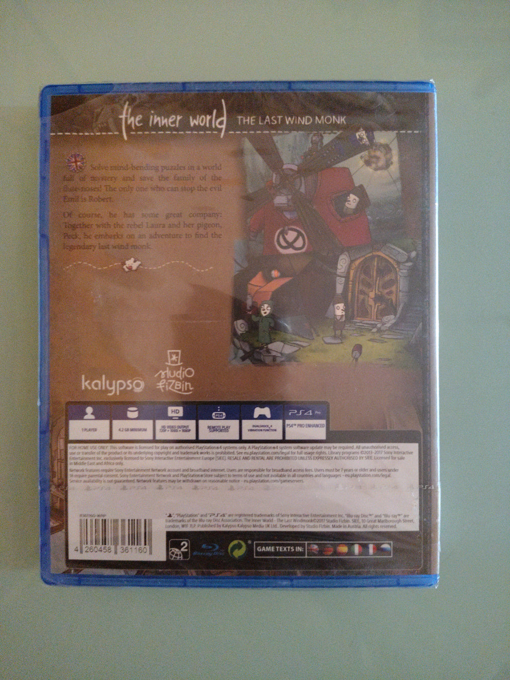 Inner World: The Last Wind Monk PS4 (nuovo sigillato in fabbrica versione USA)