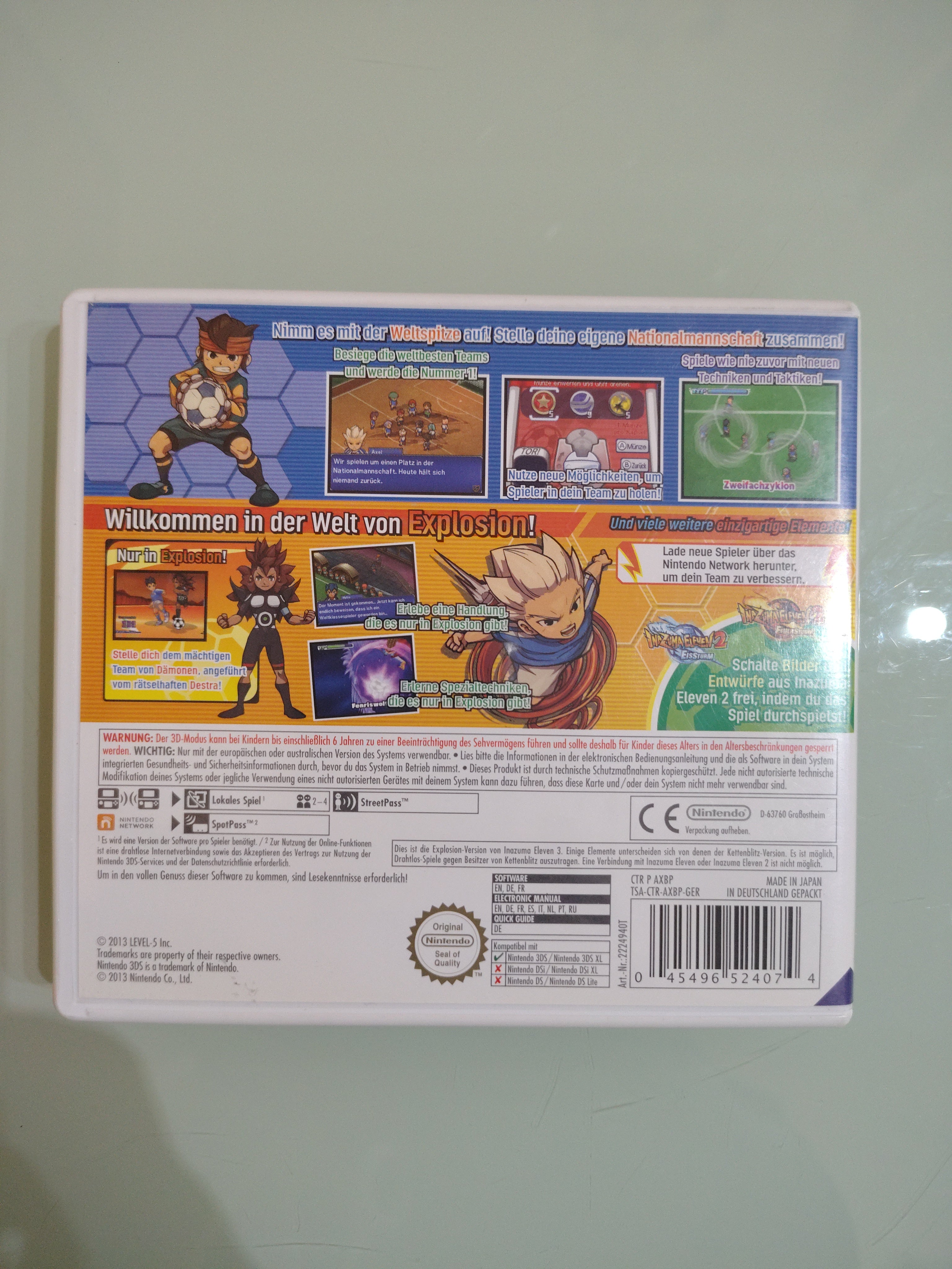 Inazuma Eleven 3 Fuoco Esplosivo GIOCO 3DS VERSIONE FR multilingua