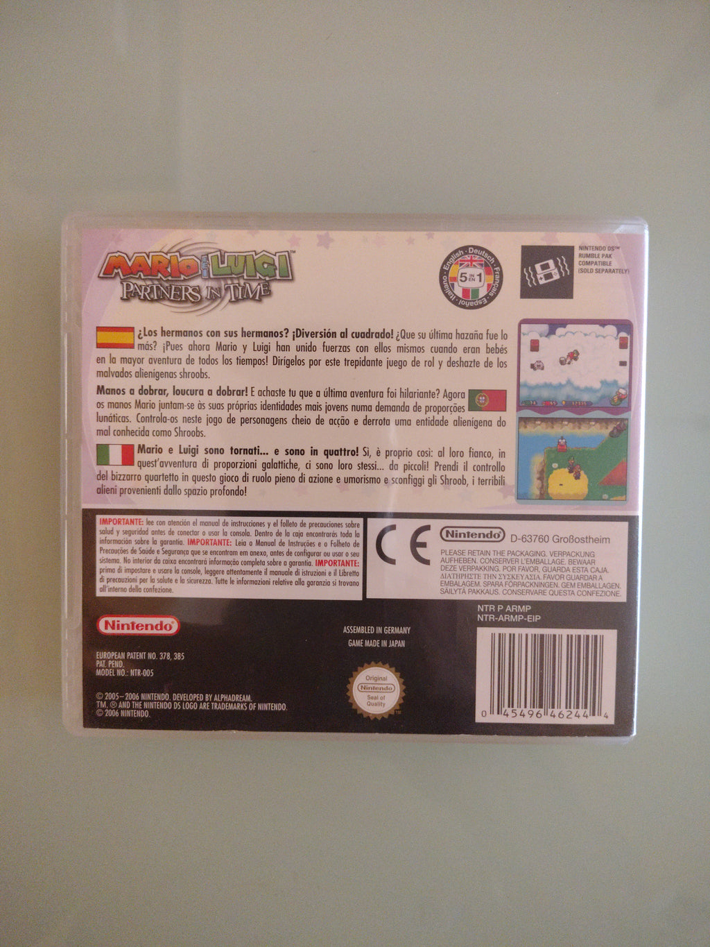 MARIO & LUIGI PARTNERS IN TIME DS NINTENDO..