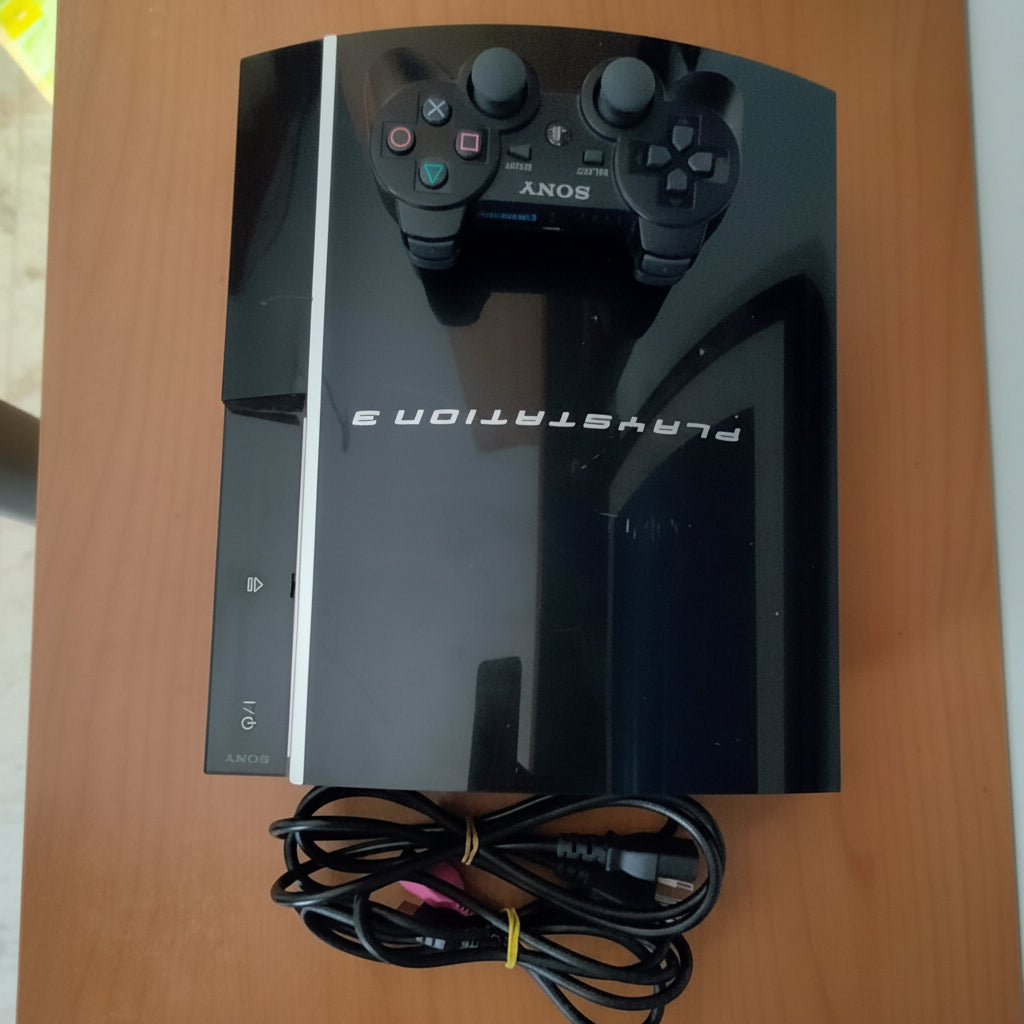 Sony PlayStation 3 Console Nera FAT VERSIONE 80 GB PASTA TERMICA NUOVA