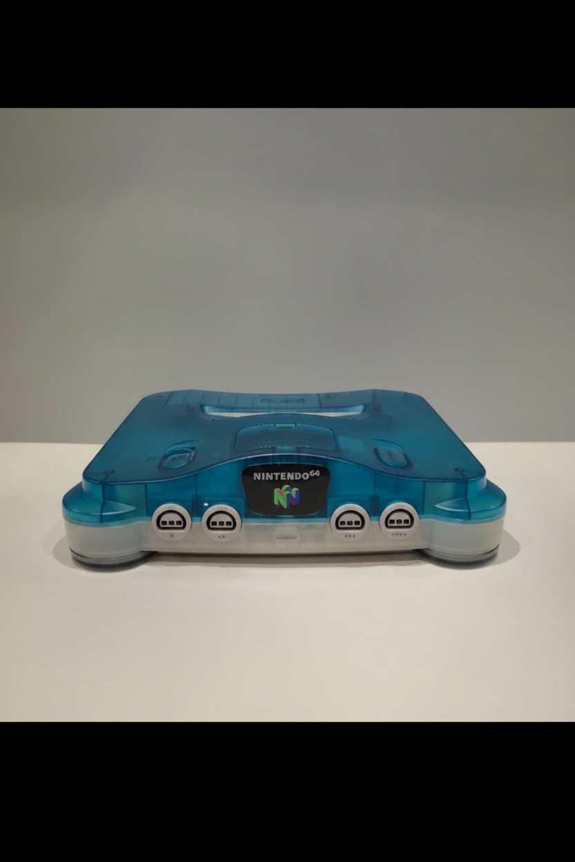 #N64 Console Clear Blue Giapponese Rara Nintendo NUS-001 JPN