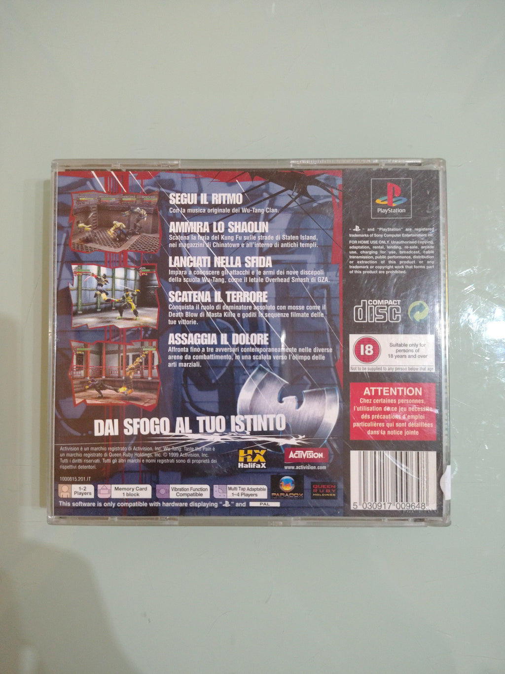 WU TANG TASTE THE PAIN GIOCO USATO BUONO STATO PSX PS2