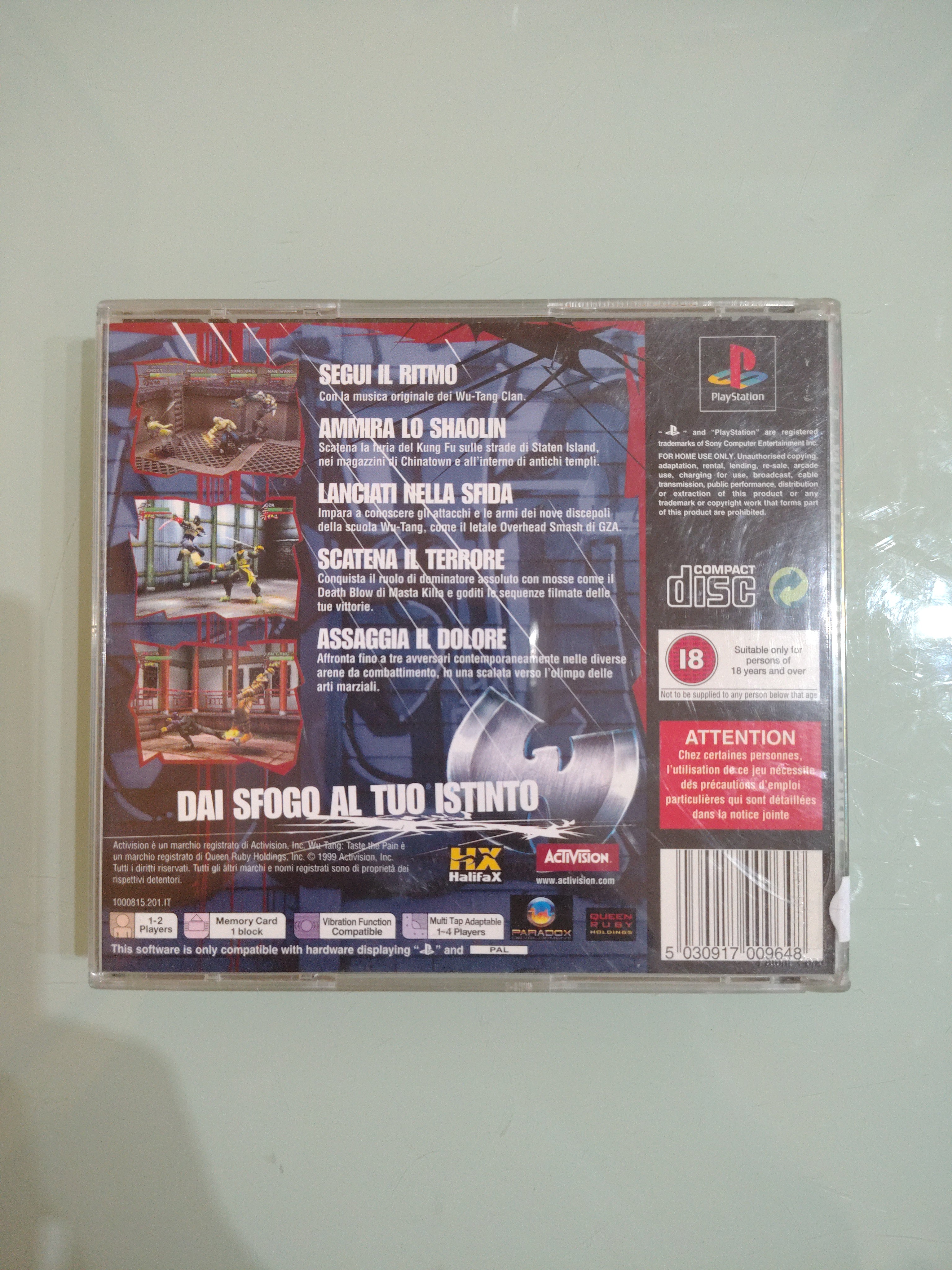 WU TANG TASTE THE PAIN GIOCO USATO BUONO STATO PSX PS2