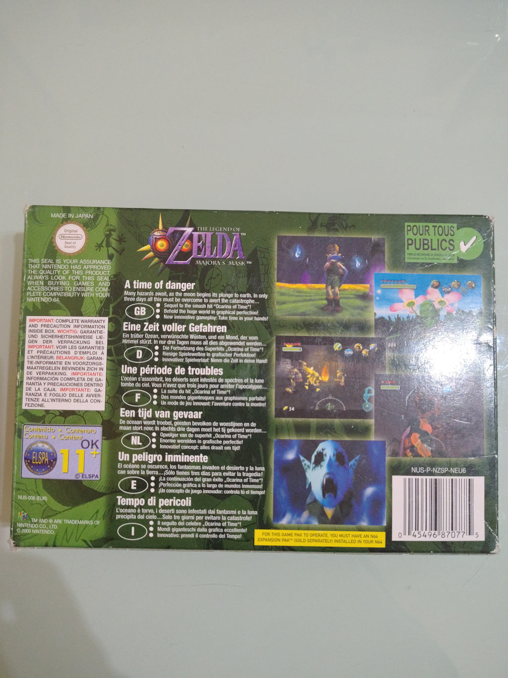 ZELDA MAJORA'S MASK PAL