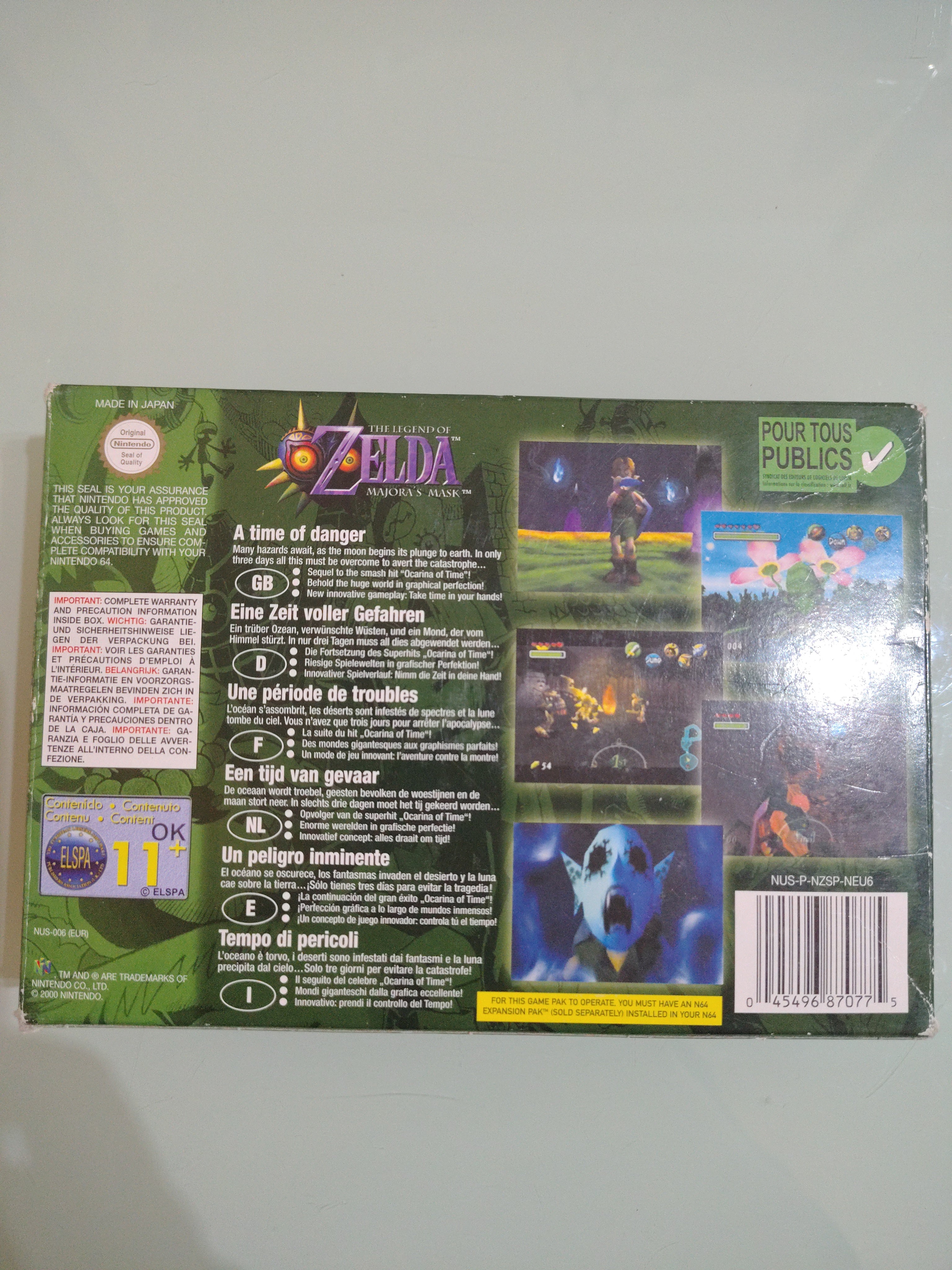 ZELDA MAJORA'S MASK PAL