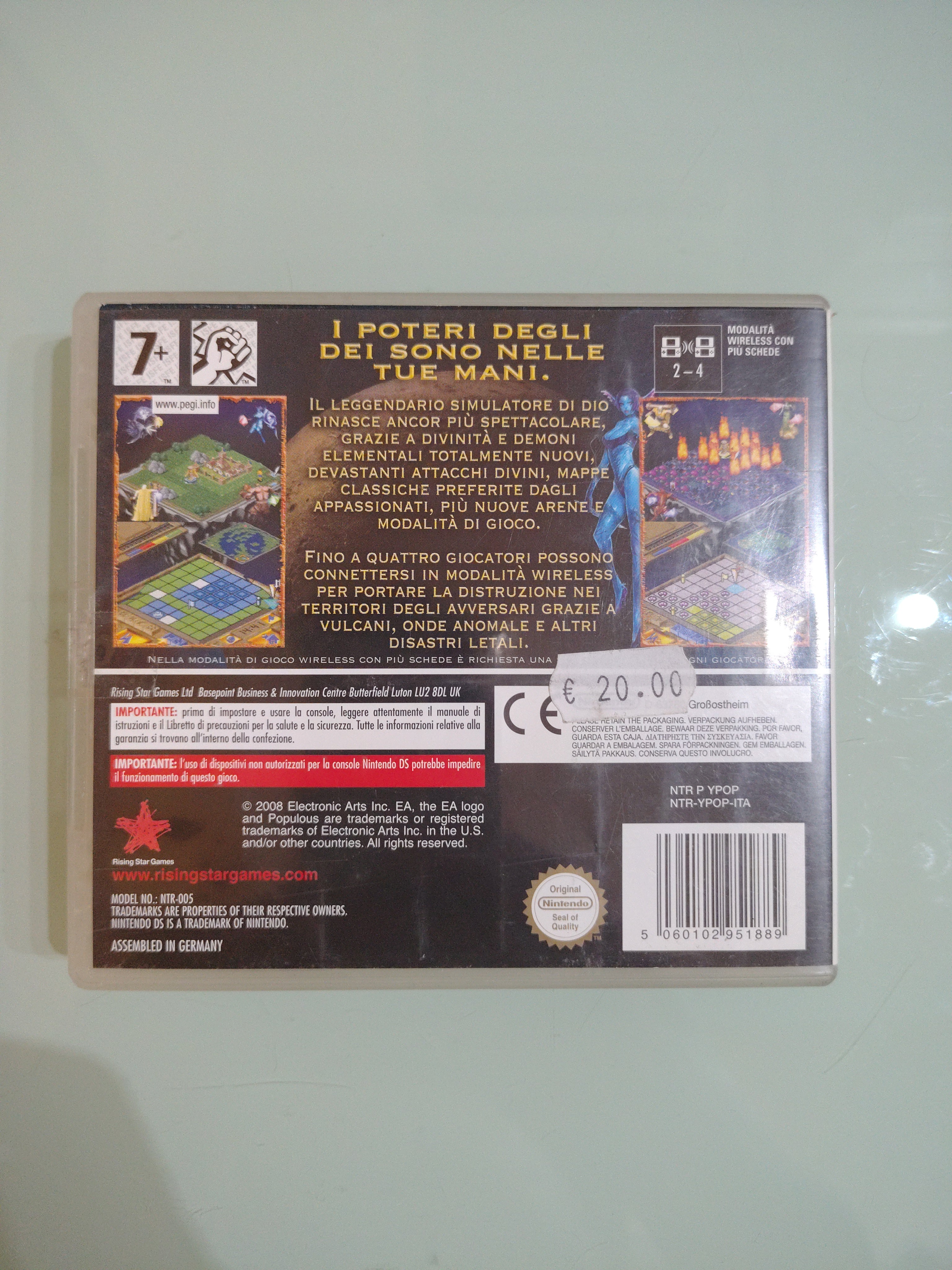 NINTENDO DS  POPOLOUS PAL ita