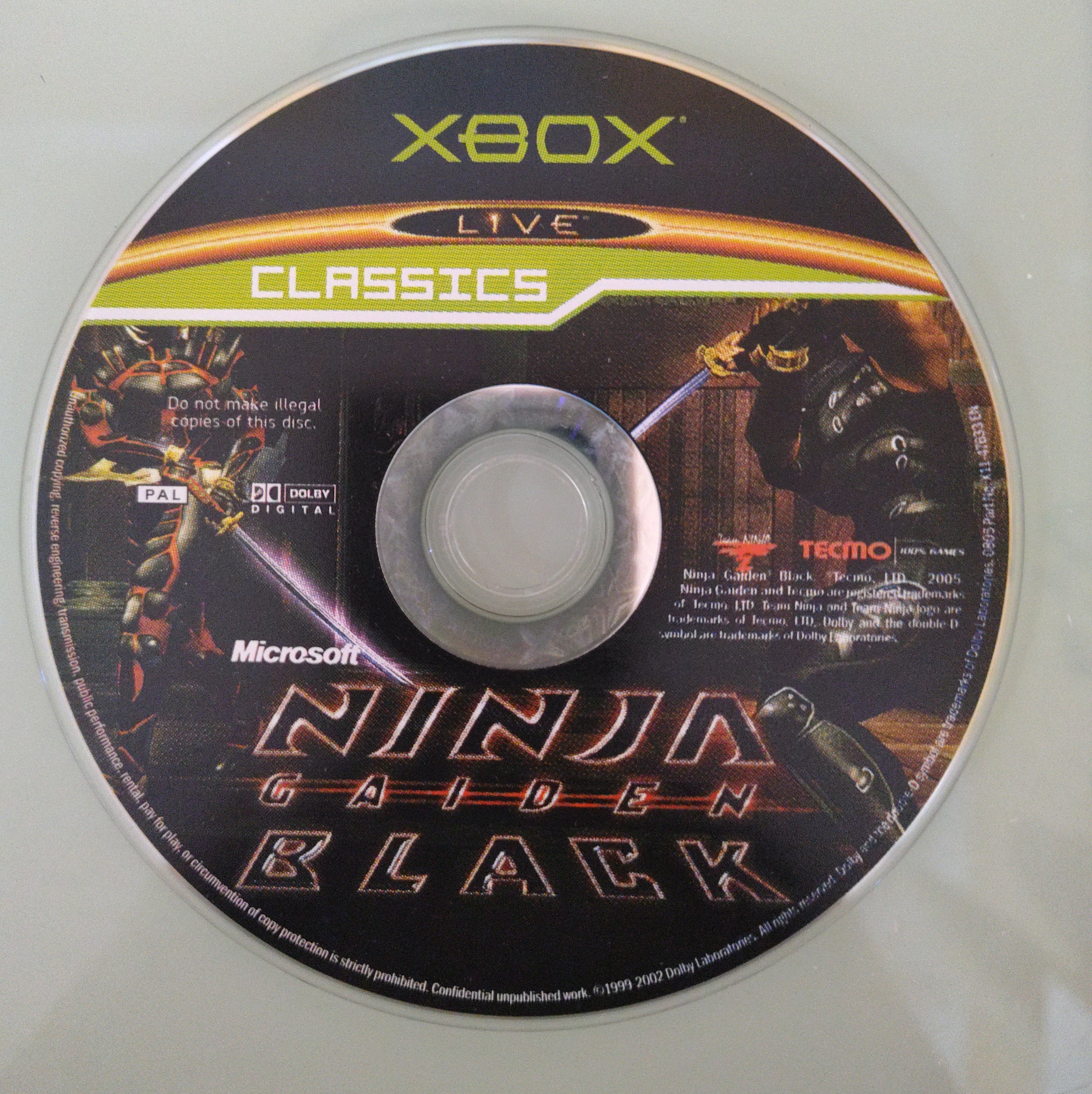 Xbox Ninja Gaiden Nera ( solo disco )