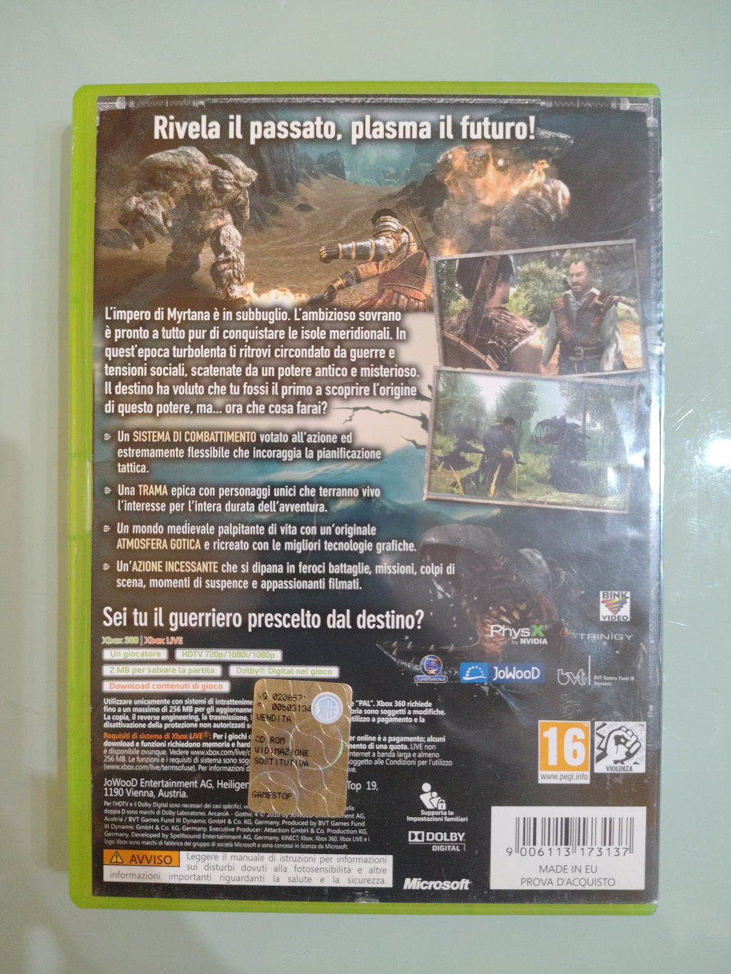 XBOX 360 ARCANIA GHOTIC 4 ita