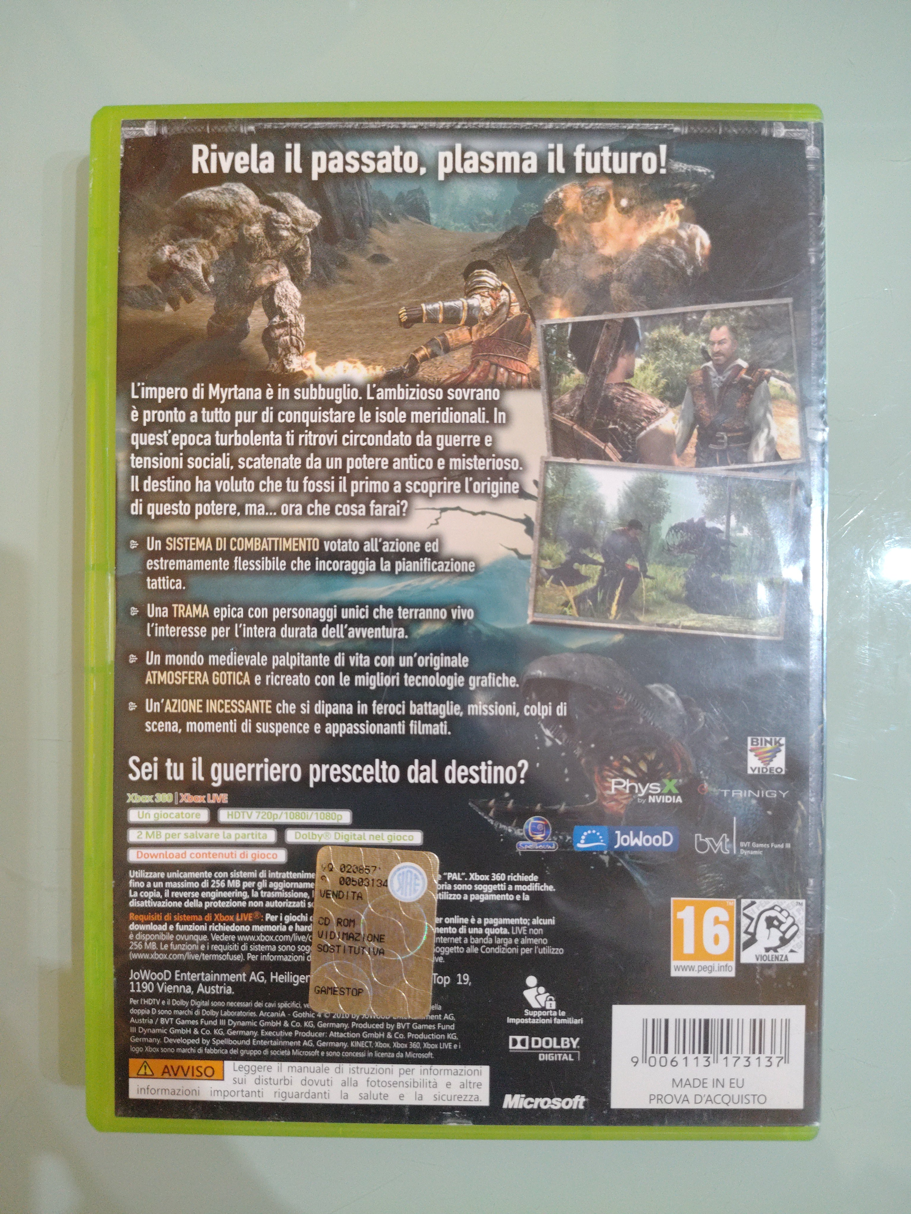 XBOX 360 ARCANIA GHOTIC 4 ita