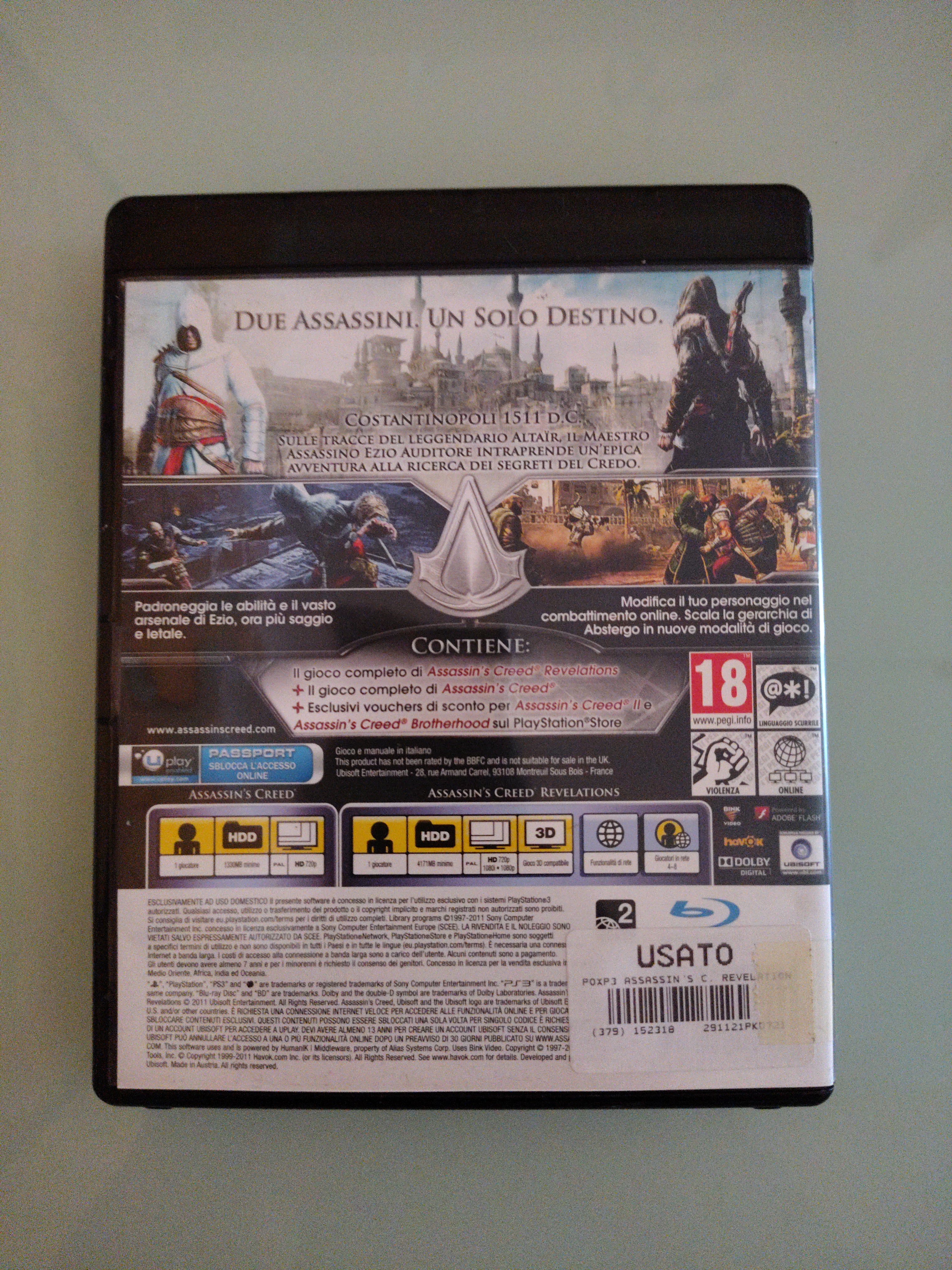 ASSASSIN'S CREED REVELATIONS  PLAYSTATION 3 ITALIANO  1*Stampa