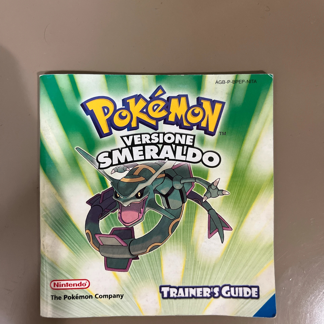 #POKÉMON VERSIONE SMERALDO + POSTER VIP ITA NINTENDO GAME BOY ADVANCE