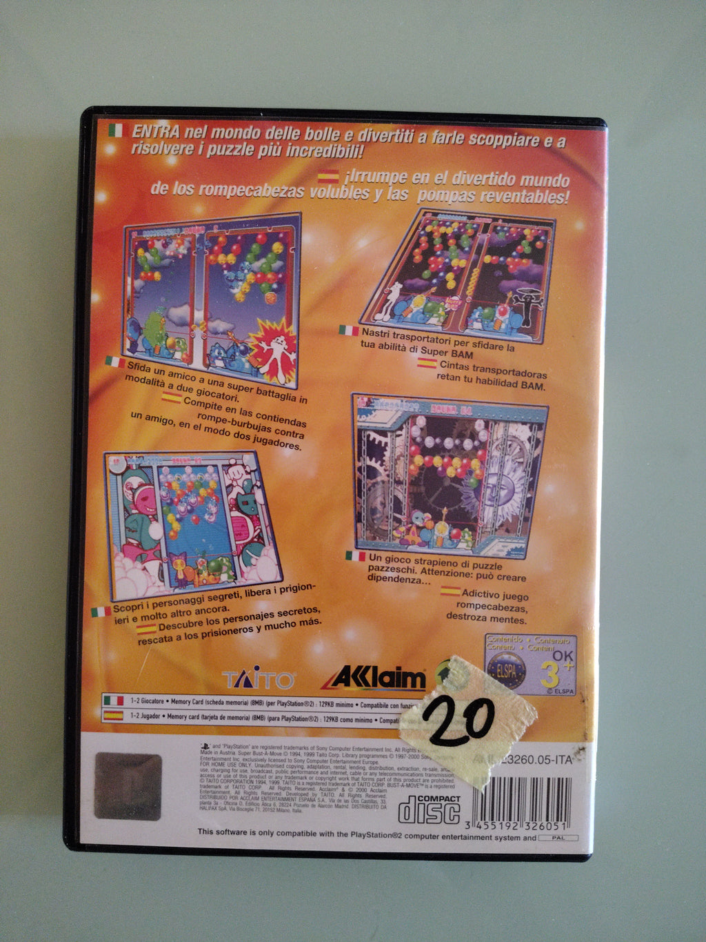 SUPER BUST A MOVE  PS2 GIOCO USATO PERFETTAMENTE FUNZIONANTE PAL