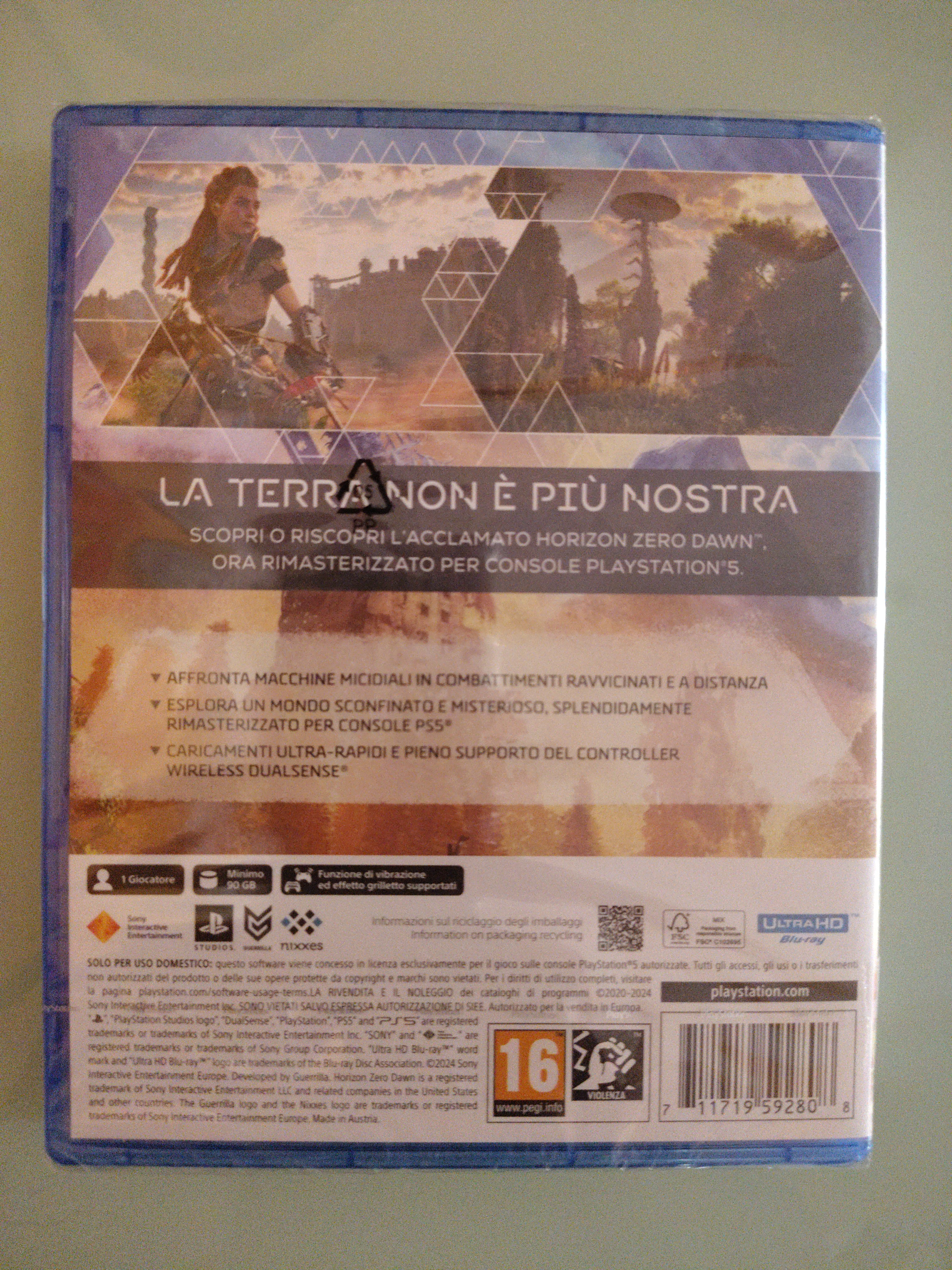 HORIZON ZERO DAWN REMASTERED PS5 GIOCO NUOVO ORIGINALE PAL ITA nuovo