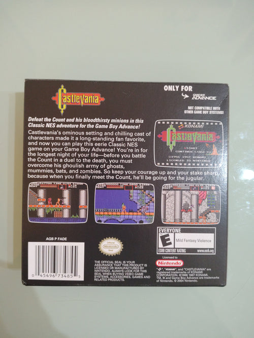 Castlevania Classic Nes (Nintendo Game Boy Advance, 2005) - European Version
