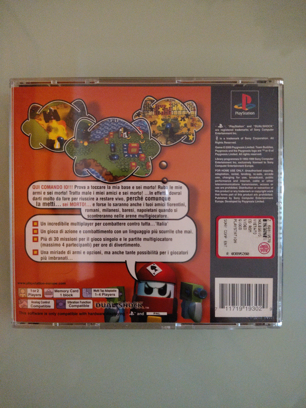 Team Buddies Sony Playstation 1 (PS1), in condizioni ottime PAL ita