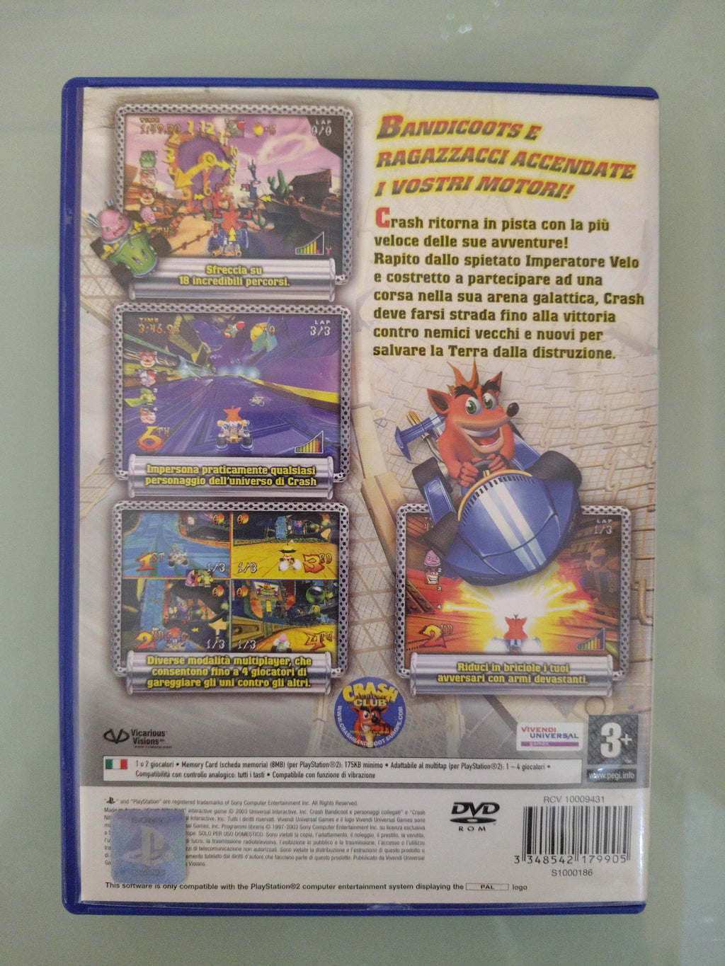 Crash Nitro Kart GIOCO VERSIONE ITALIANA ( buone condizioni )