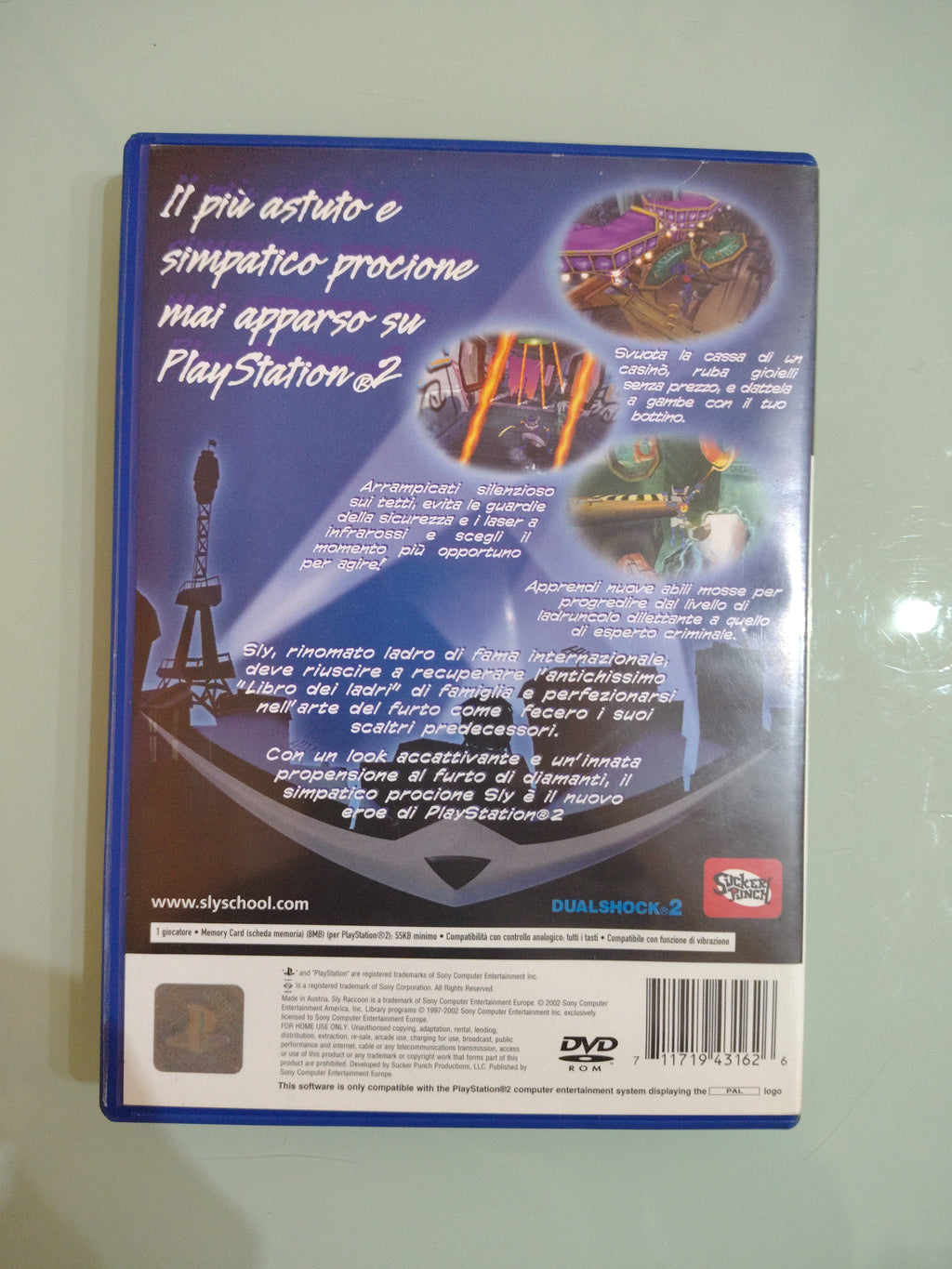 Sly Raccoon PS2 Sony Playstation 2 PAL ITA gioco usato italiano COMPLETO