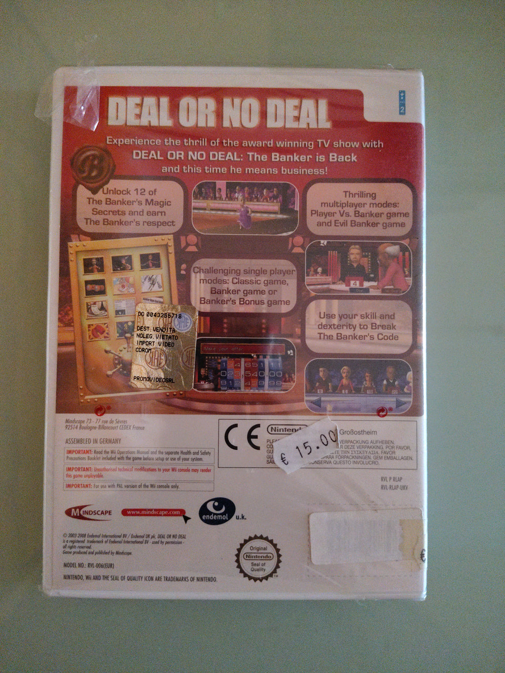 Deal or No Deal: The Banker Is Back (Wii) PEGI 3+ Quiz FREE nuovo