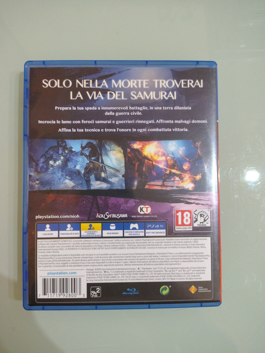 Nioh PS4 PLAYSTATION 4 GIOCO USATO Italiano