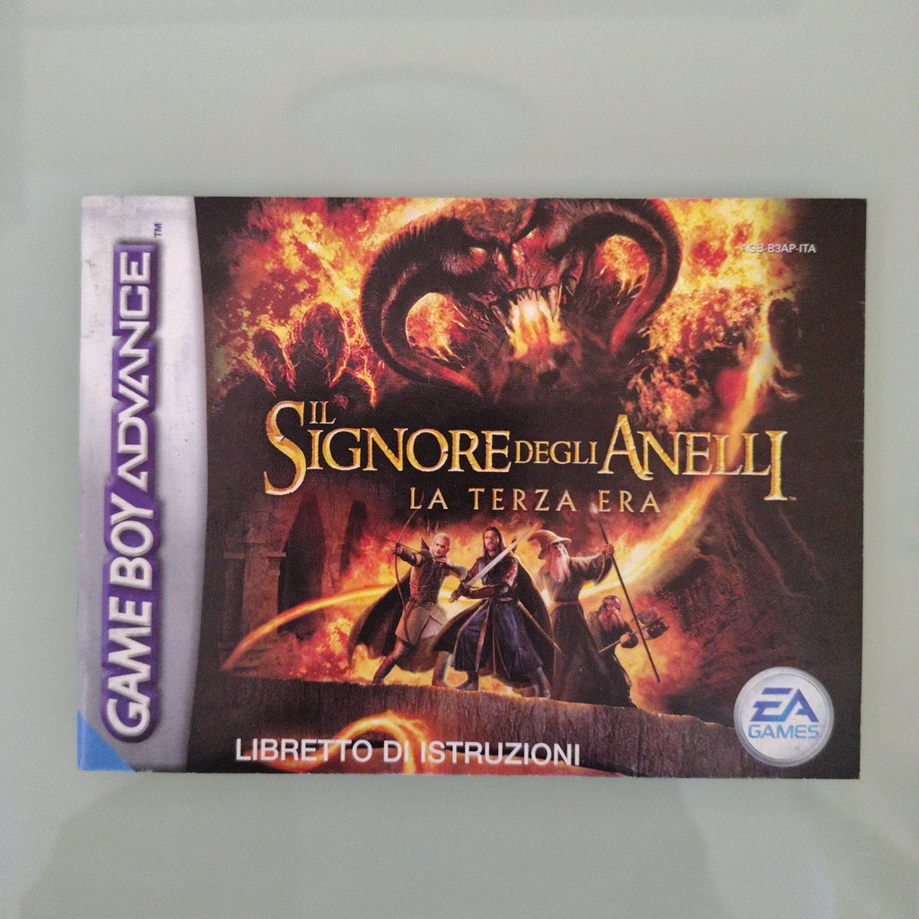 Il signore degli anelli la terza era Game boy advance GBA ( manuale)
