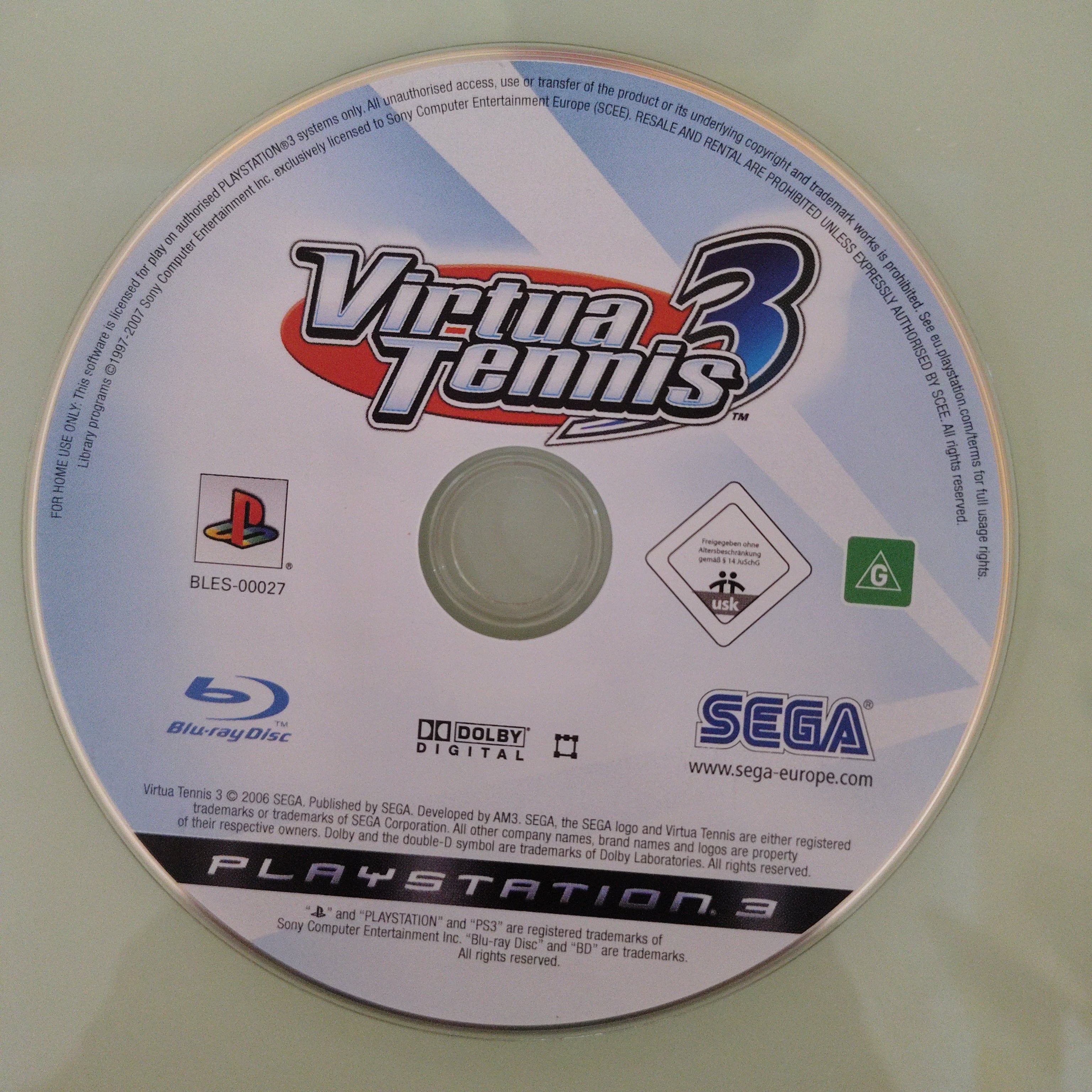 Virtual Tennis 3 
 SOLO DISCO