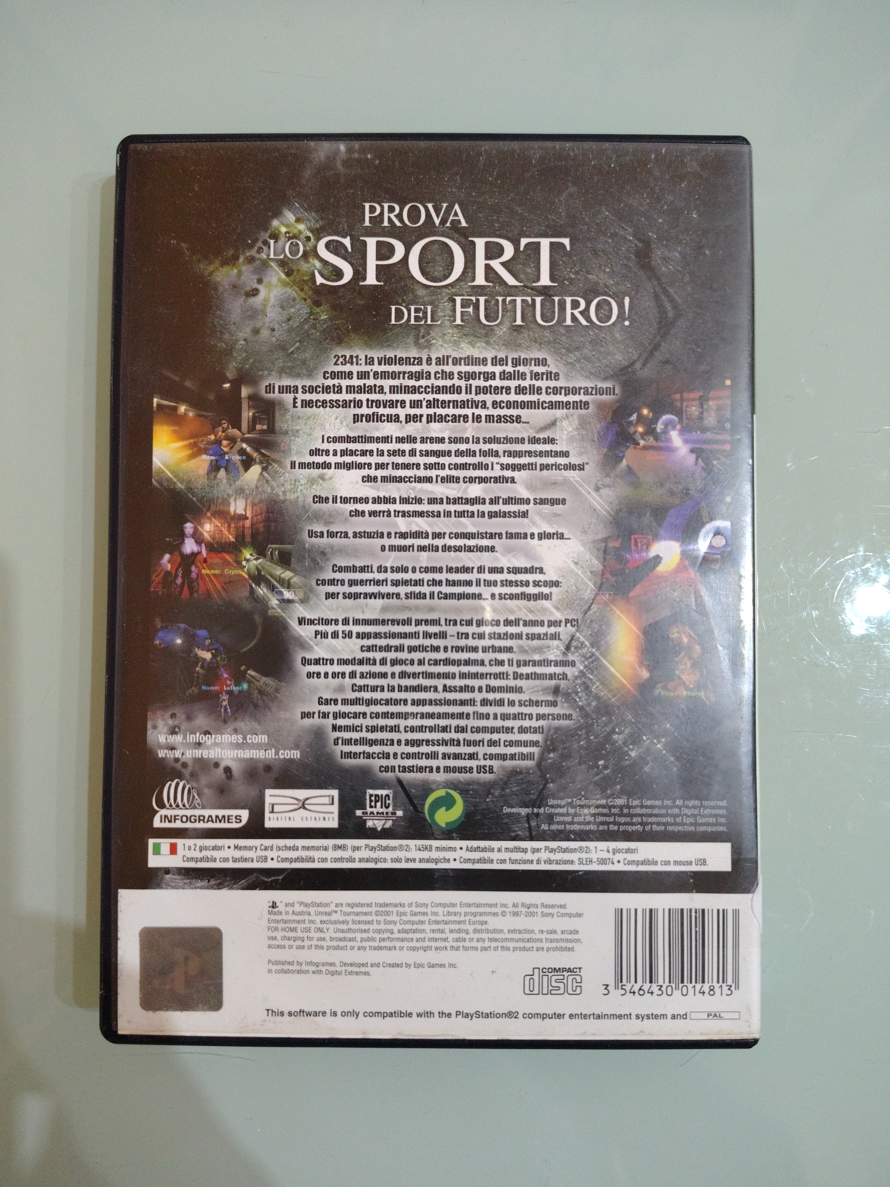 Gioco Sony PlayStation 2 UNREAL TOURNAMENT versione italiana