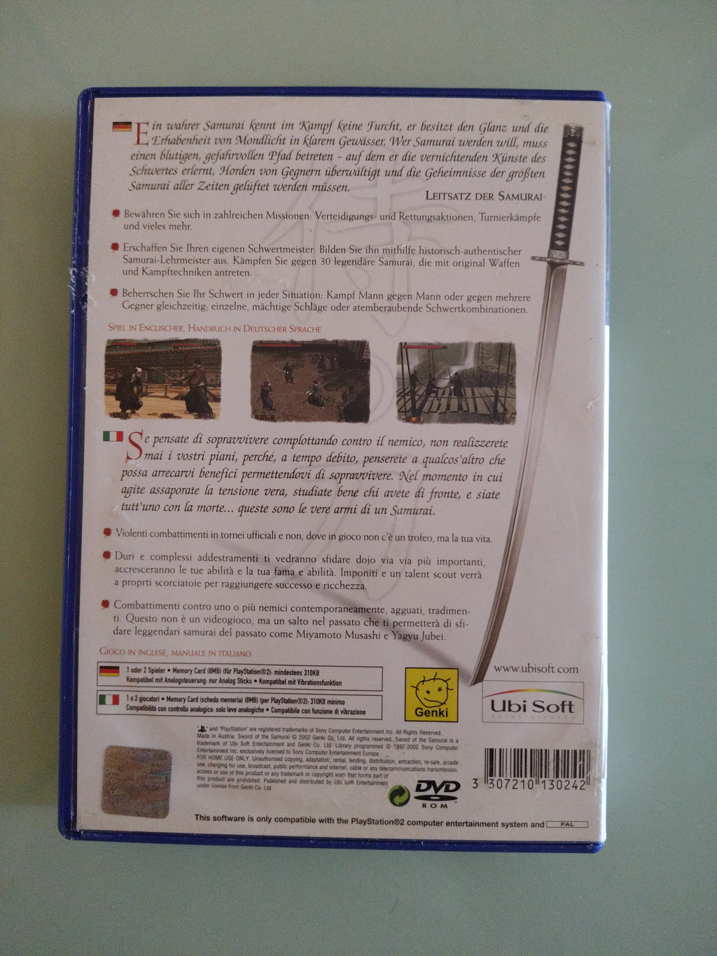 SWORD OF THE SAMURAI PS2 BUONE CONDIZIONI 2002 ORIGINALE ORIGINALE