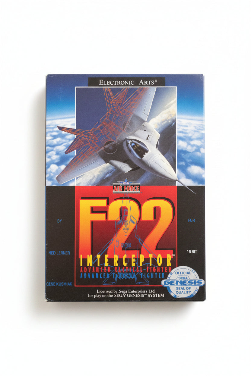 f22 interceptor sega genesis gioco scatola e inserto