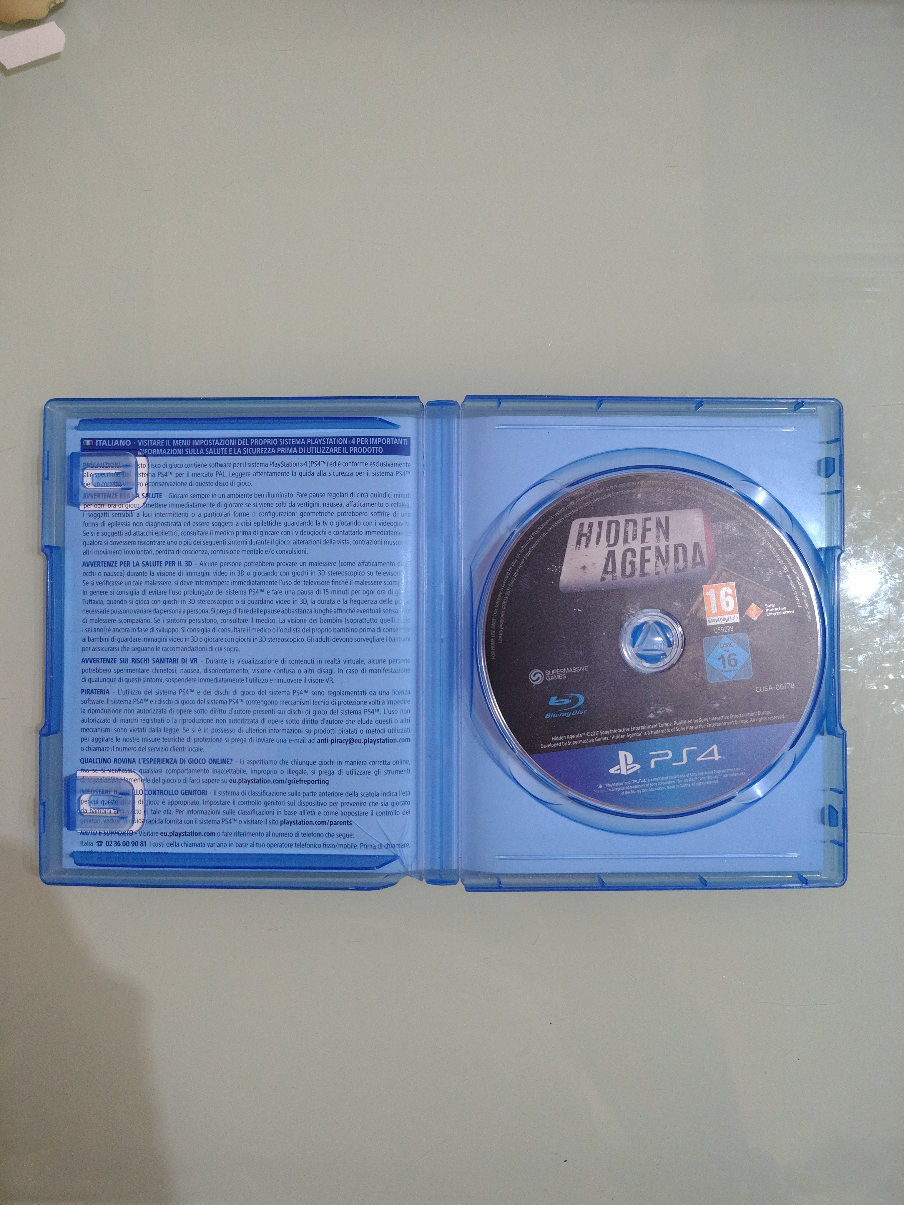 Hidden Agenda  PlayStation 4 Sony videogioco