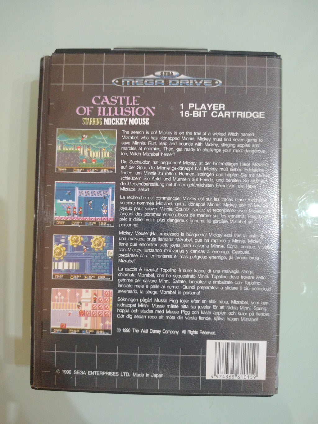 SEGA MEGA DRIVE  Castle of Illusion  Michey Mouse Disney
