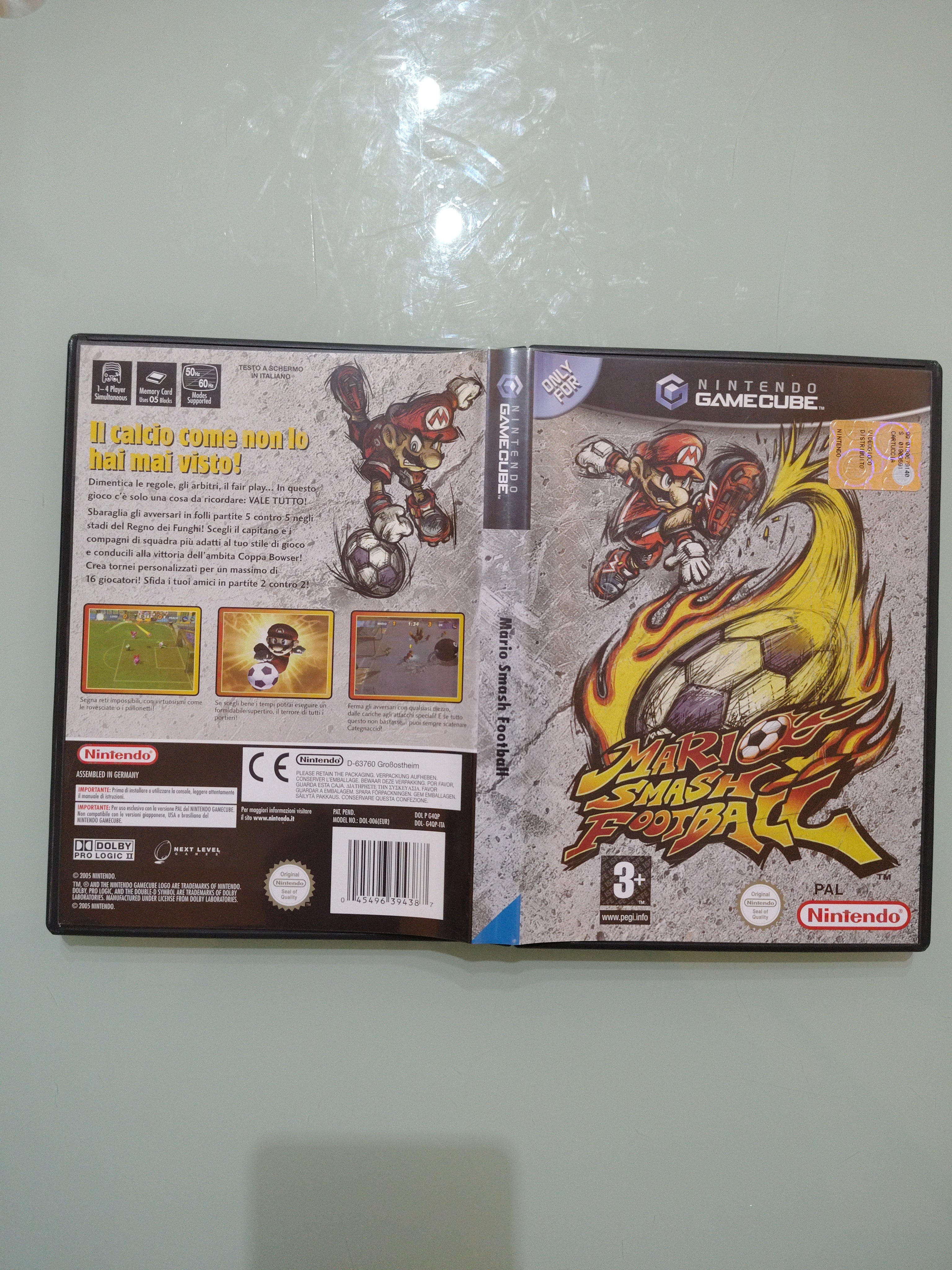 Mario Smash Football Nintendo Gamecube PAL ITA gioco usato italiano COMPLETO