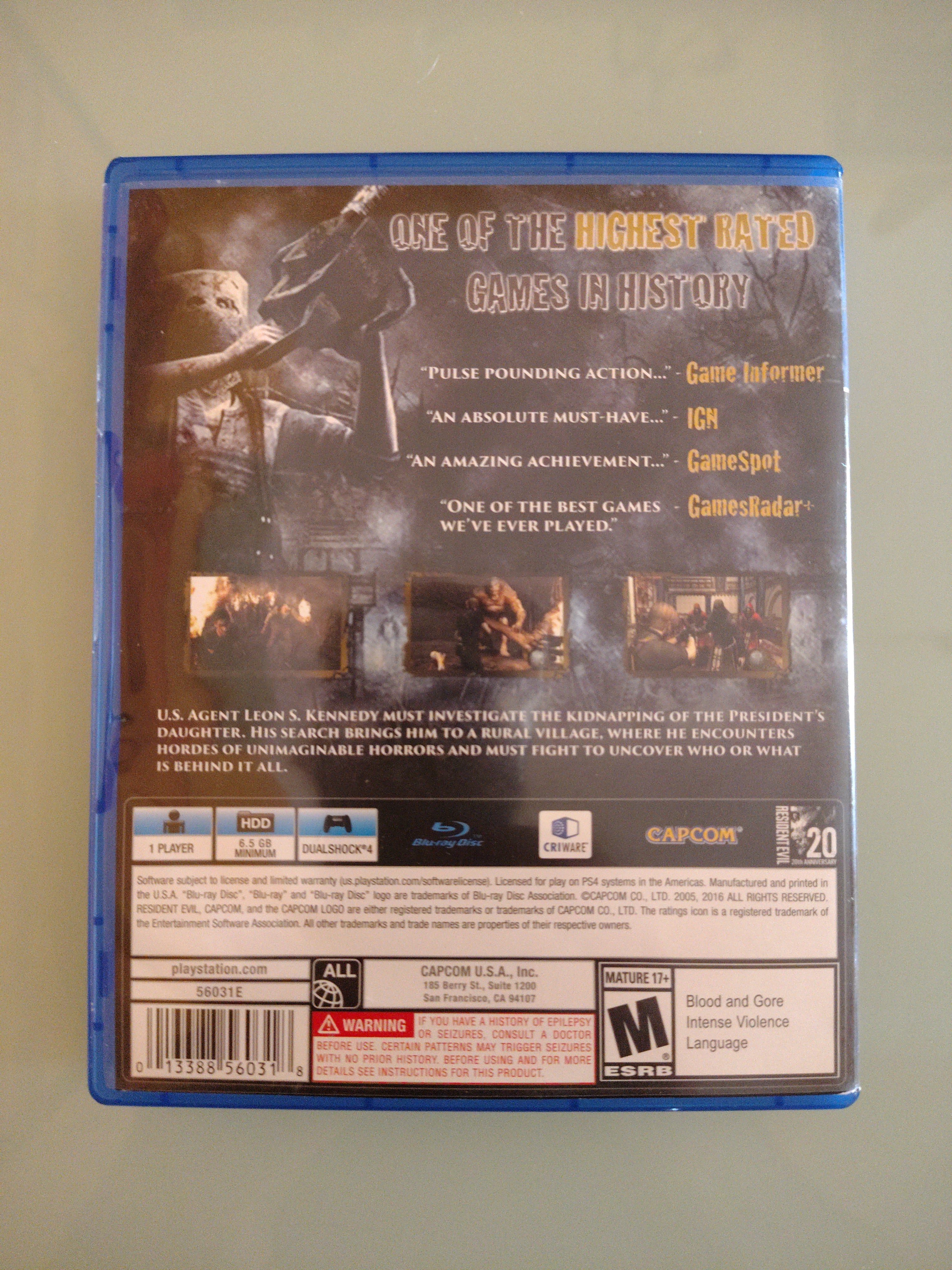 Resident Evil 4 Sony Playstation 4