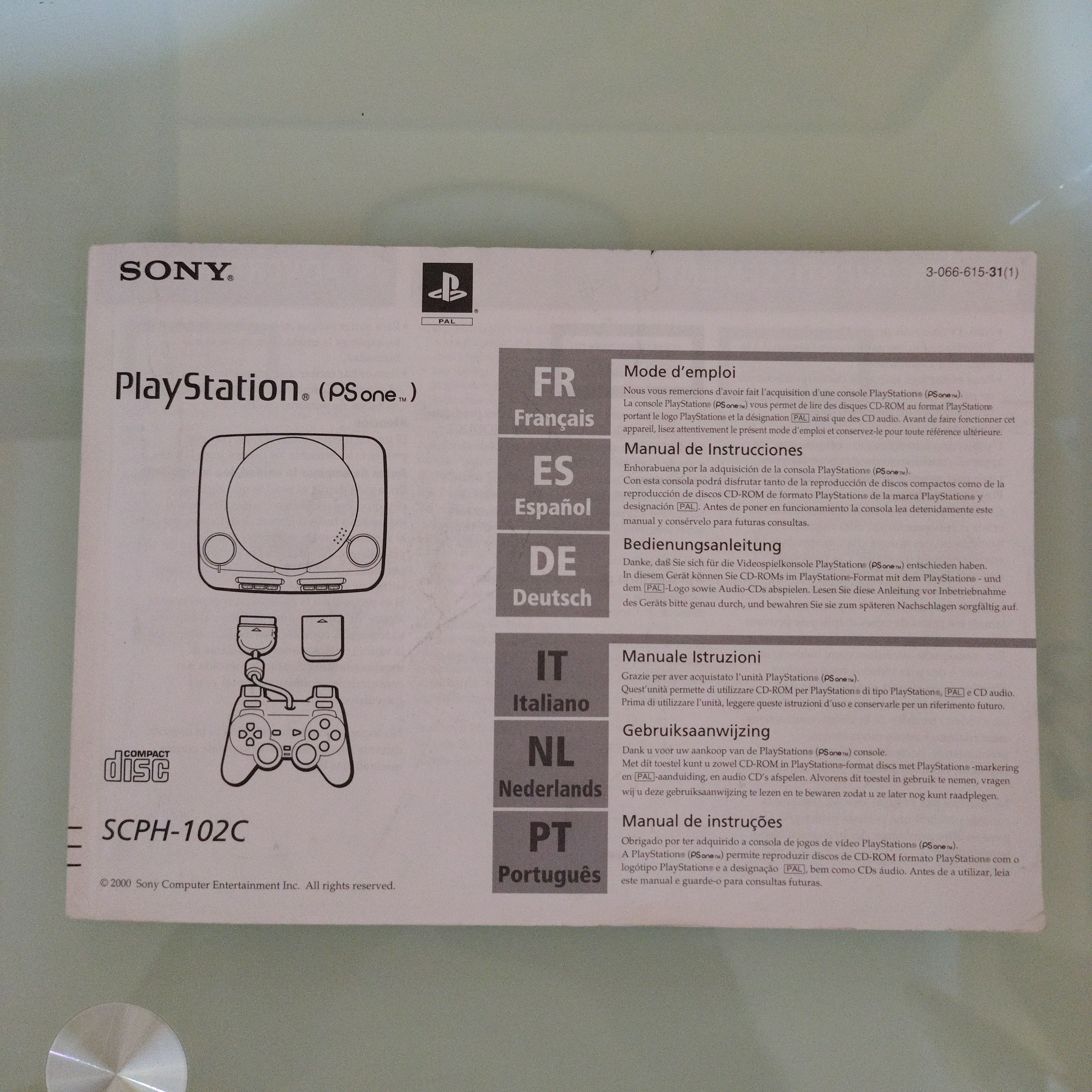 Libretto Manuale d'Istruzione Originale SONY PLAYSTATION ONE