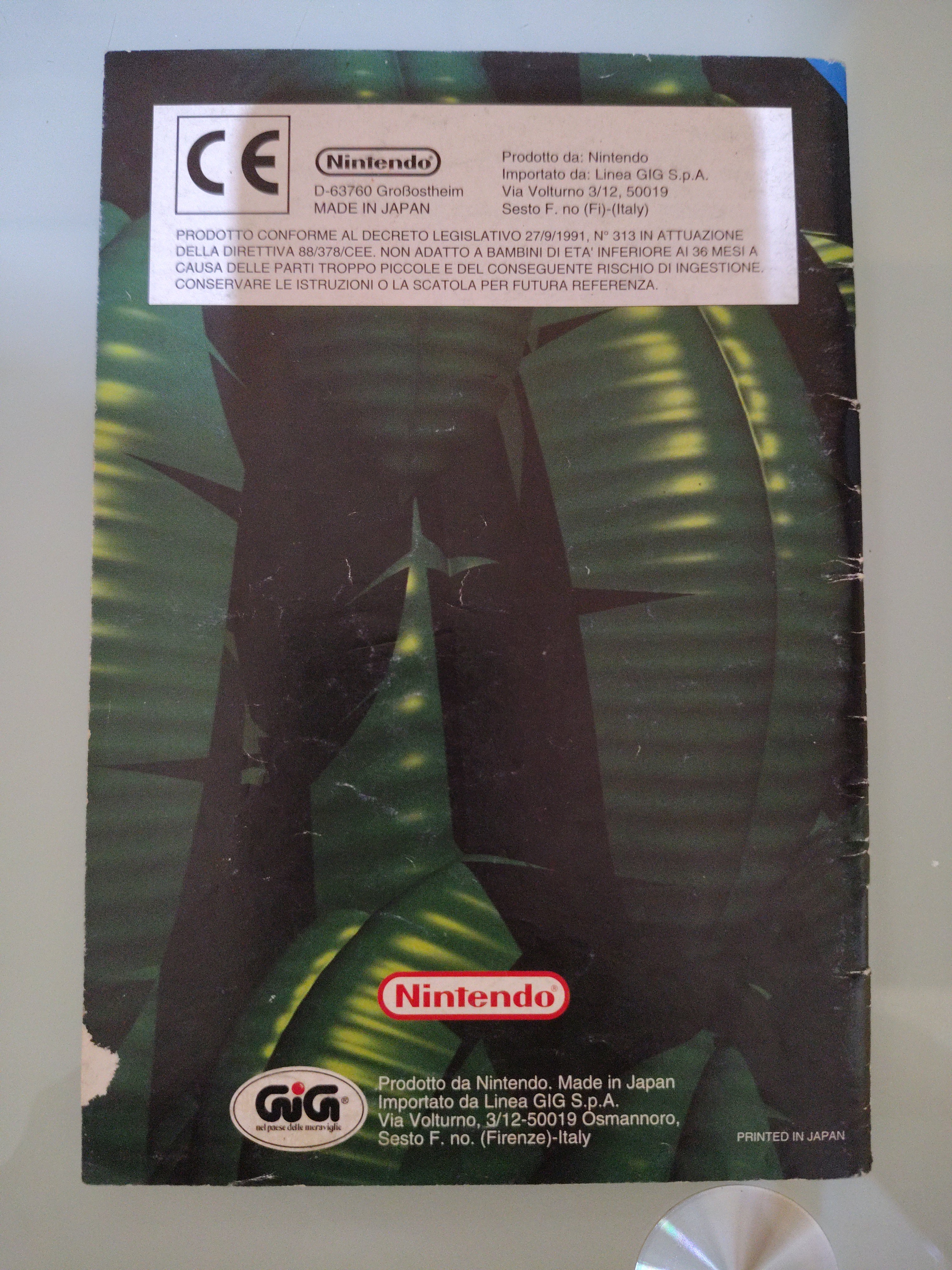Donkey Kong Country (Super Nintendo) solo manuale