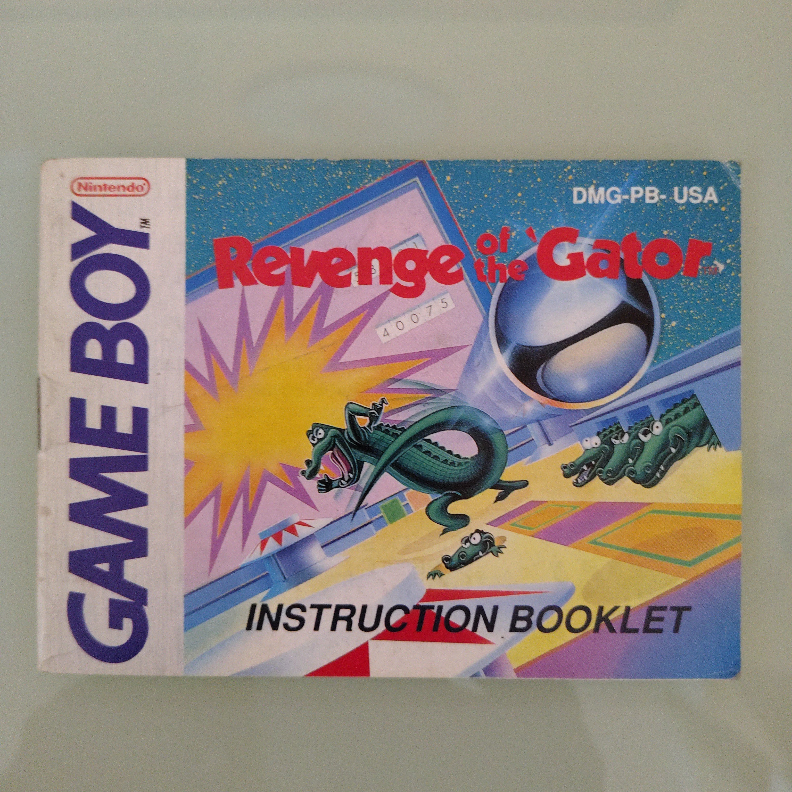 Revenge of the 'Gator (Nintendo Game Boy, 1989) manuale