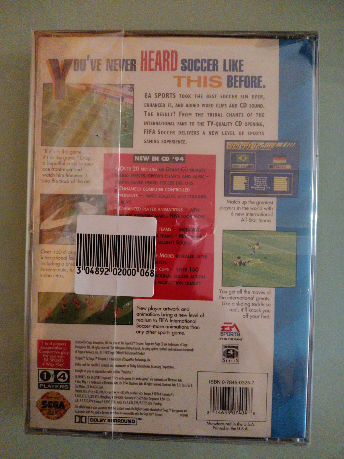 FIFA International Soccer Sega CD, 1994