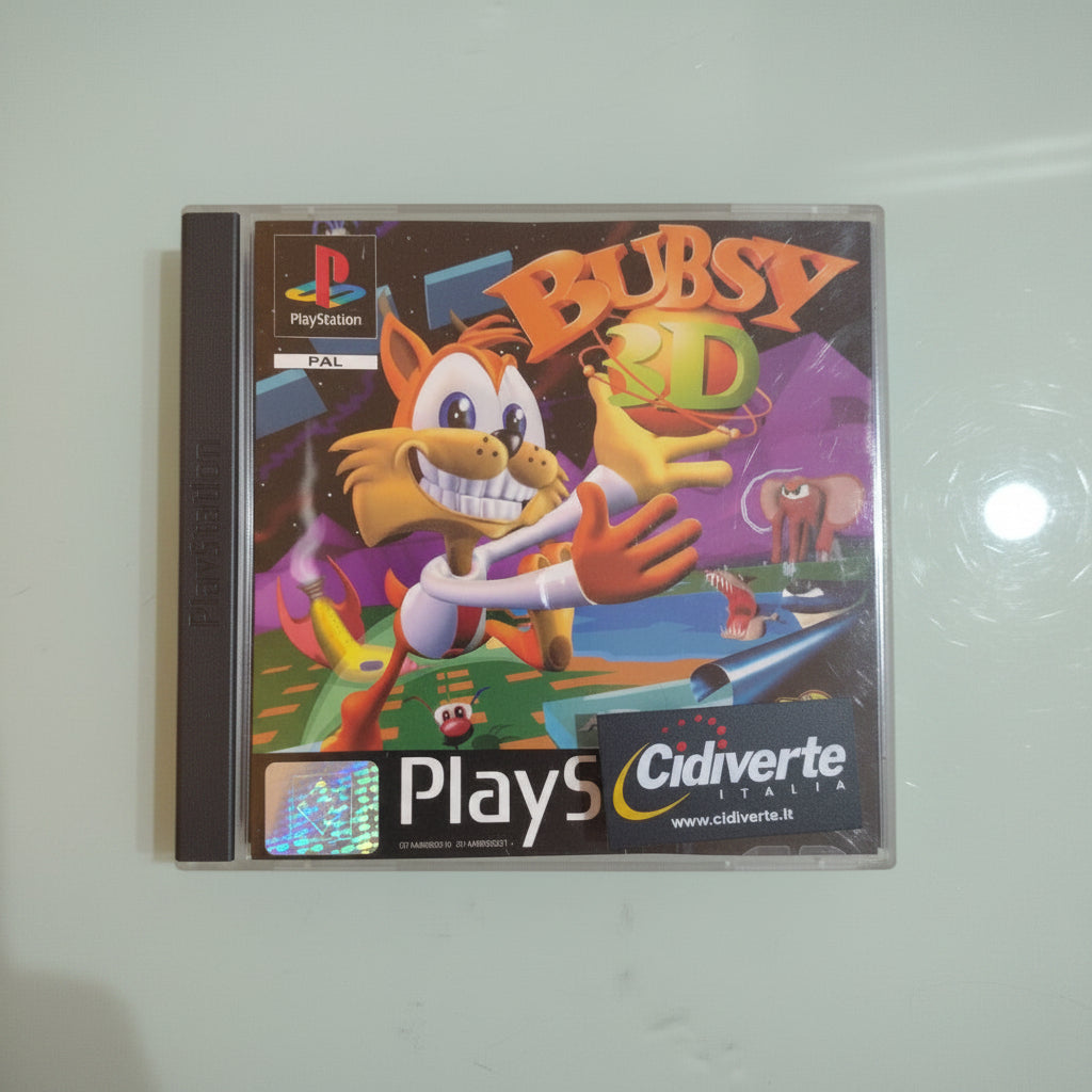 Bubsy 3D PlayStation PS1 1997 PAL raro