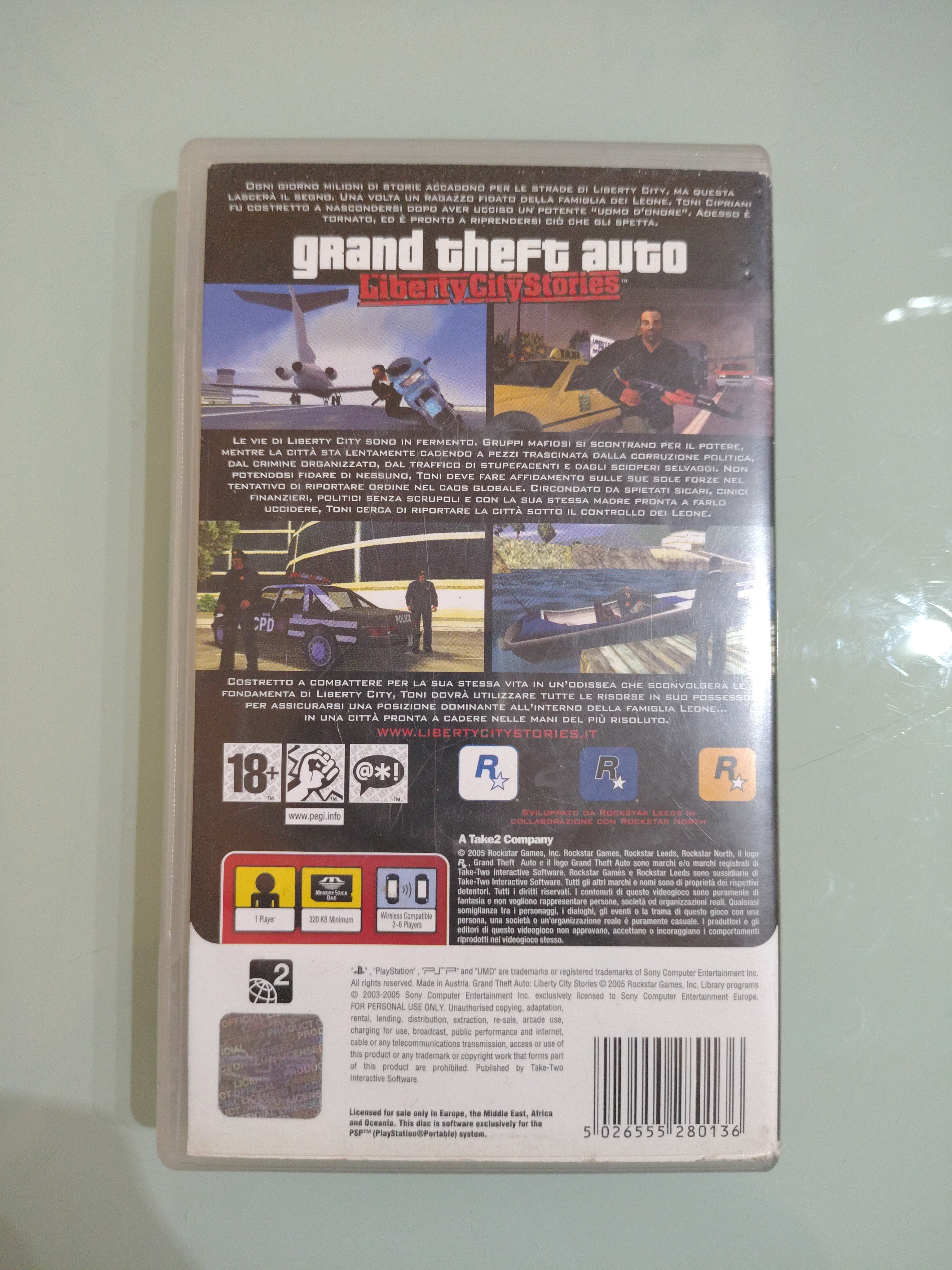 Grand Theft Auto Liberty City Stories PSP Sony Playstation PAL ITA gioco mappa