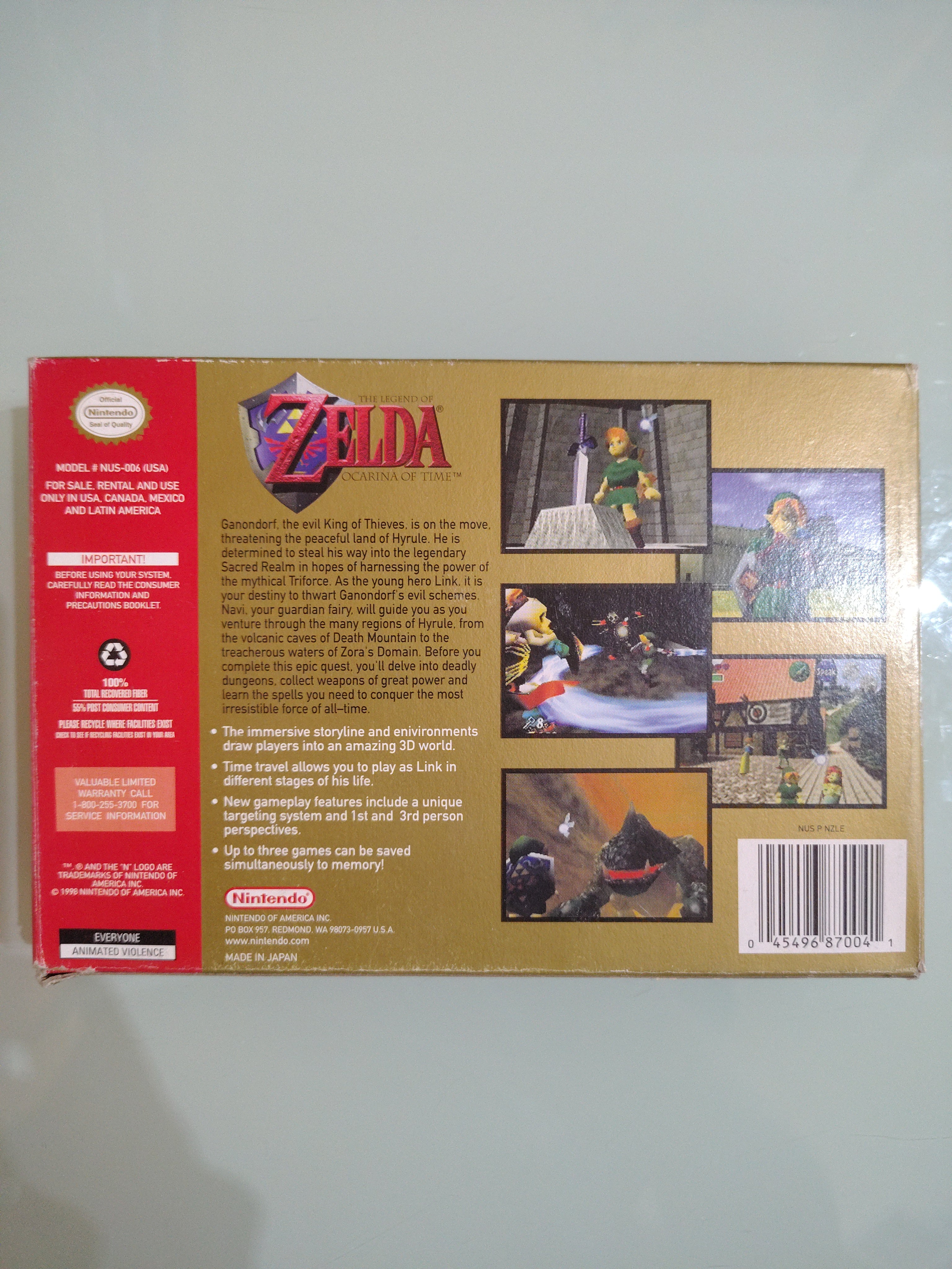 Nintendo N64 Zelda Ocarina Of Time Boxed ( OOT ) ( USA / NTSC )