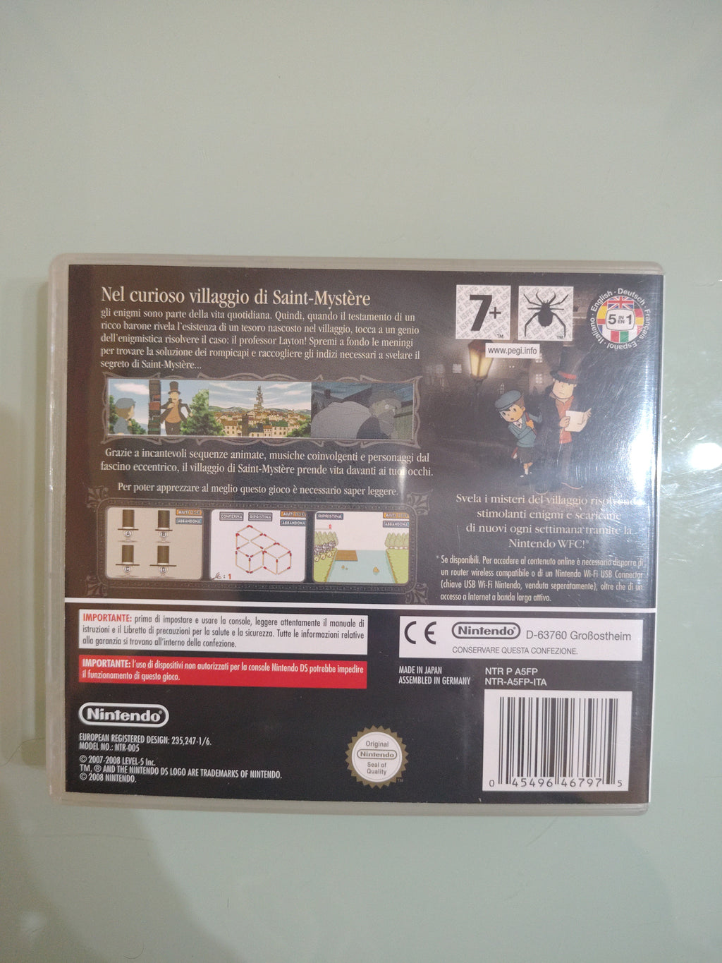 IL PROFESSOR LAYTON E IL PAESE DEI MISTERI NINTENDO DS 2DS 3DS ITA
