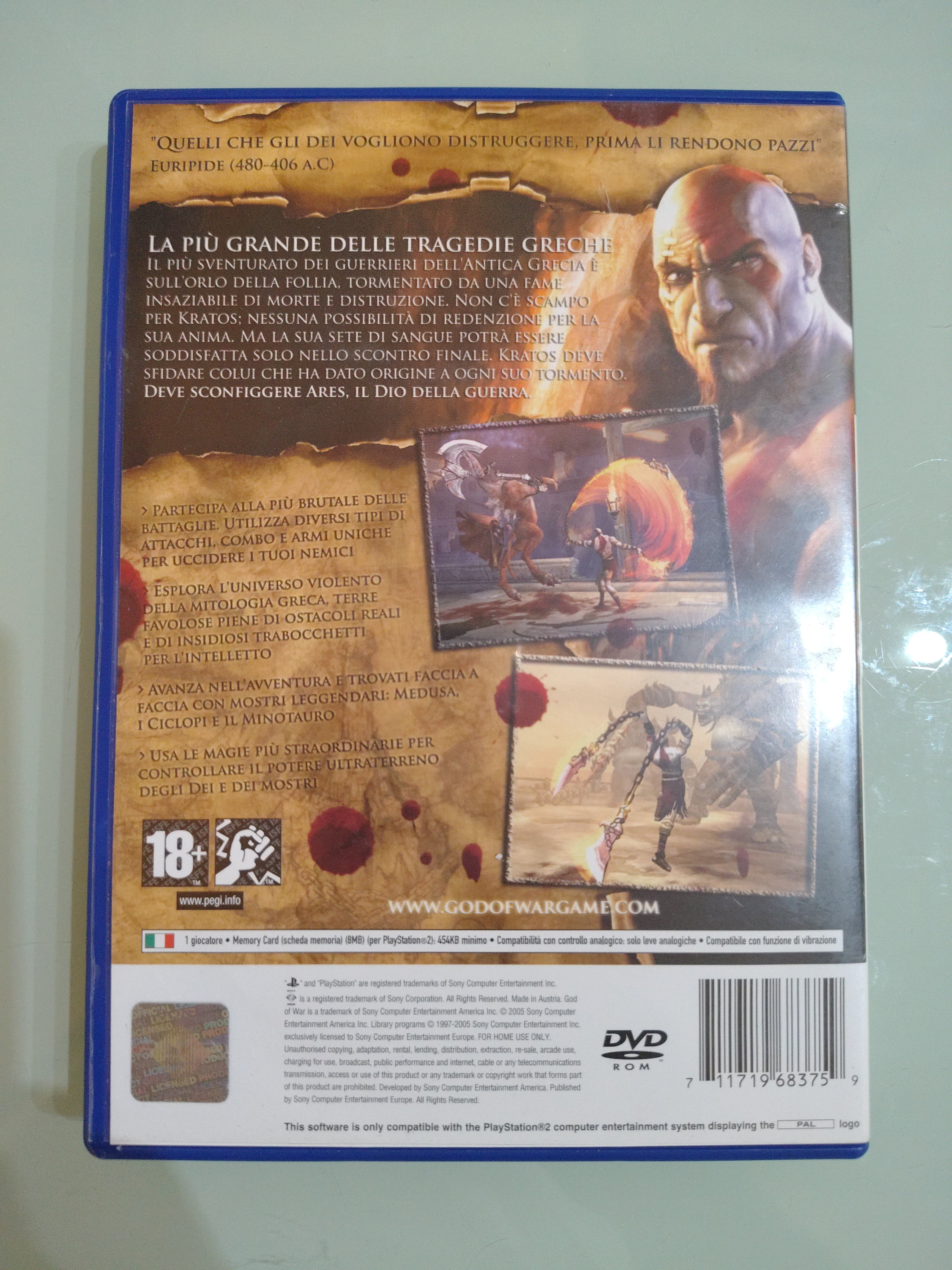 God Of War GIOCO PS2 VERSIONE ITALIANA